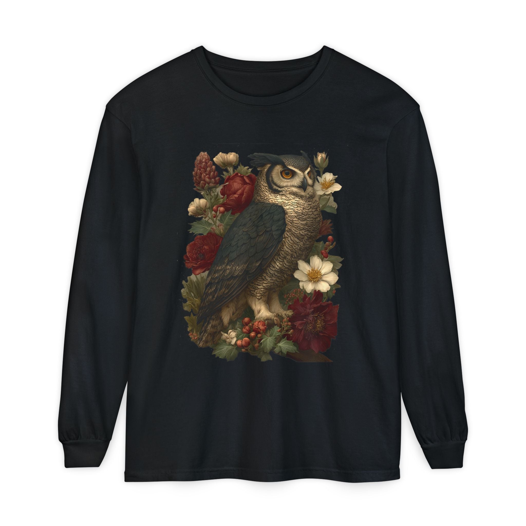 Gothmas Owl Long Sleeve Shirt | Goth Christmas Holiday Gift