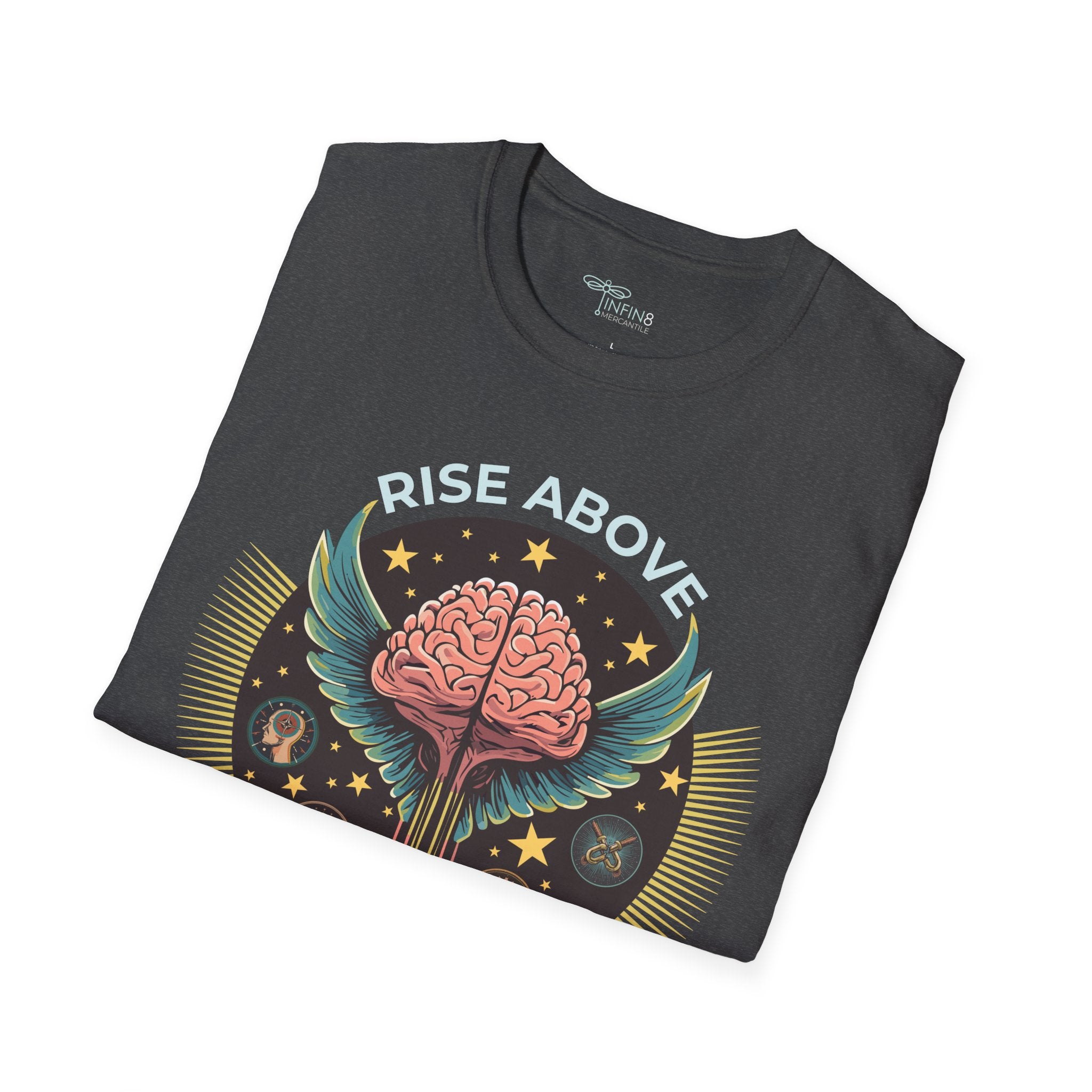Algorithm Shirt | Rise Above Inspirational Tee, Motivational Rebel Gift, Male Graphic T‑Shirt