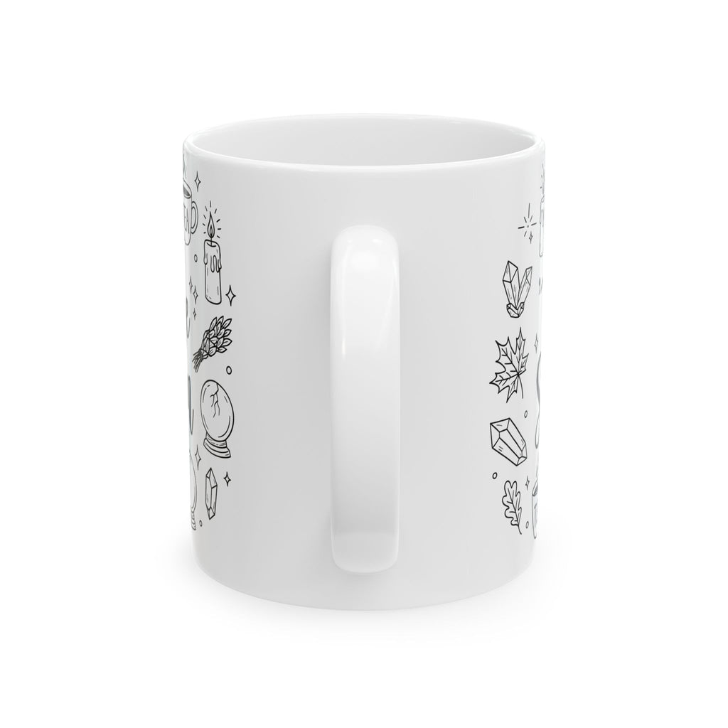 Tis the Season Doodle Mug | Celestial Holiday Christmas Tea & Crystal Coffee Cup