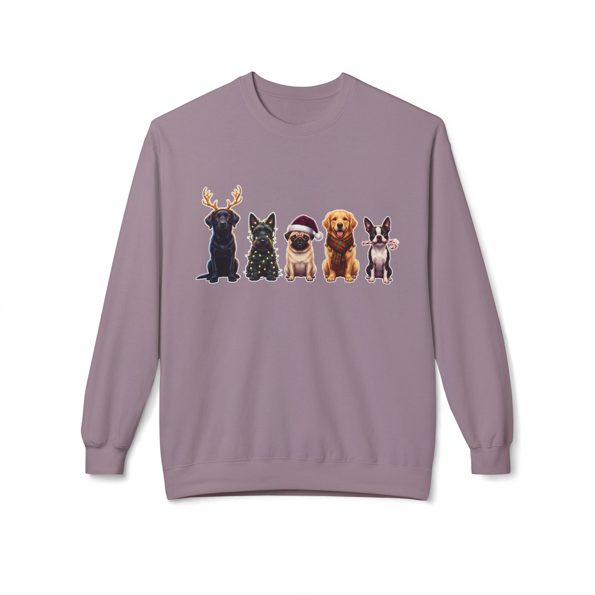 Santa Paws Crew Dog Christmas Pullover | Labrador Terrier Pug Golden Retriever Boston Terrier Gift