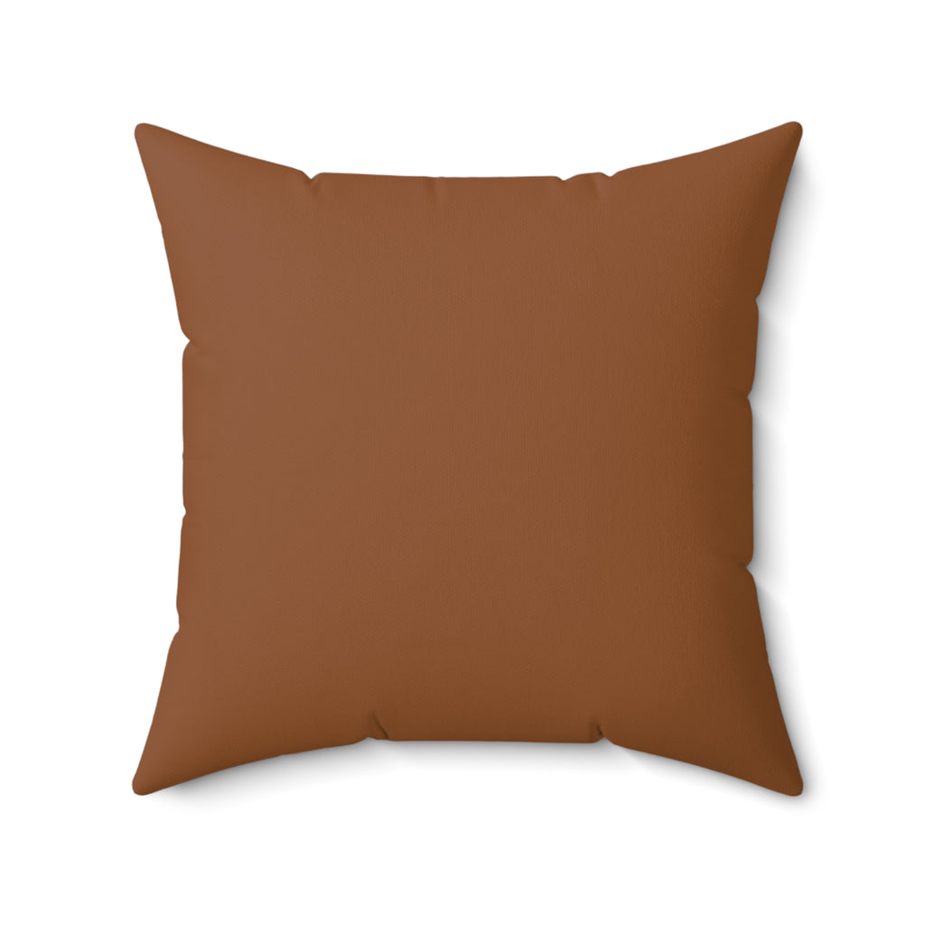 Brown pillow on a white background