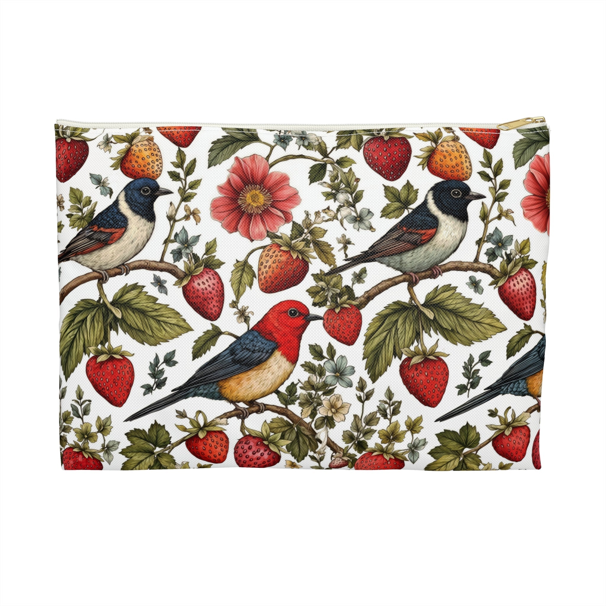 Garden Songbird | Strawberry Meadow Accessory Pouch Printify