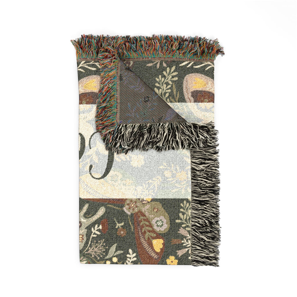 Moth Botanica | Verdant Meadow Woven Blanket Printify