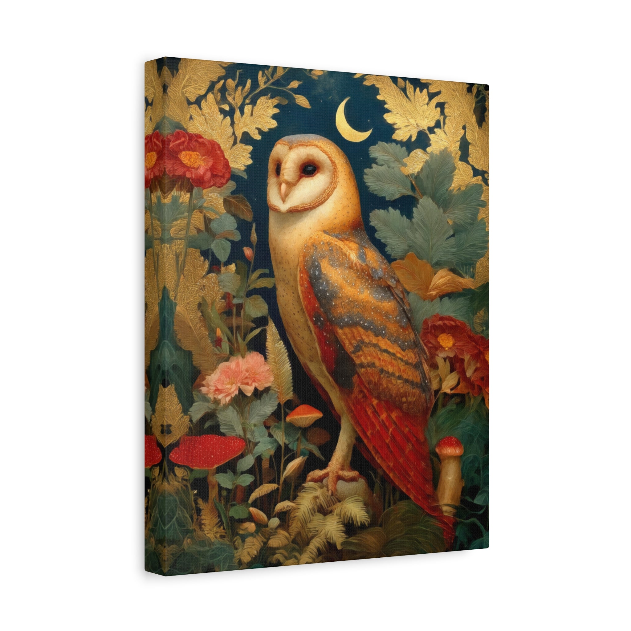Barn Owl Canvas | Woodland Creatures Wall Art for Nature-Inspired Homes