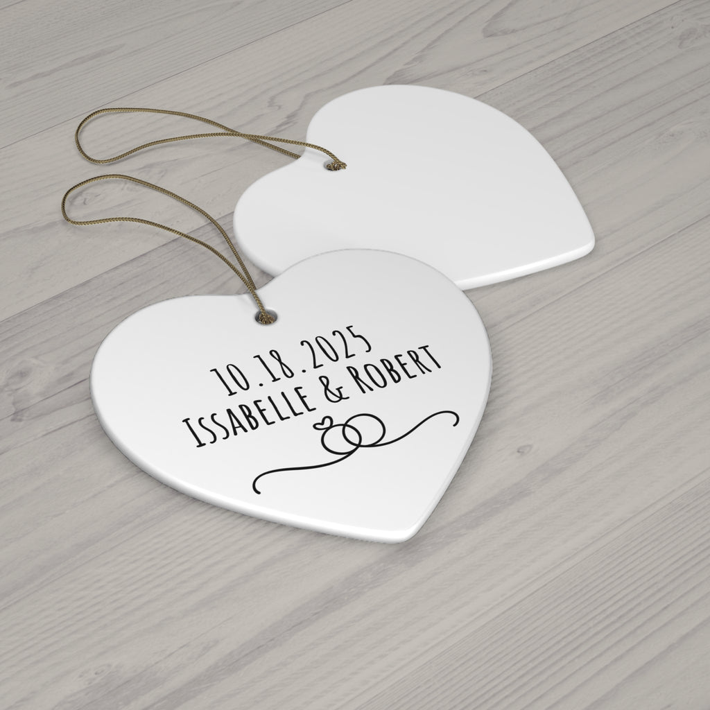 Personalized Wedding Ornament | Custom Keepsake Gift, Holiday Decoration, Bridal Shower & Engagement Present, Anniversary Ornament