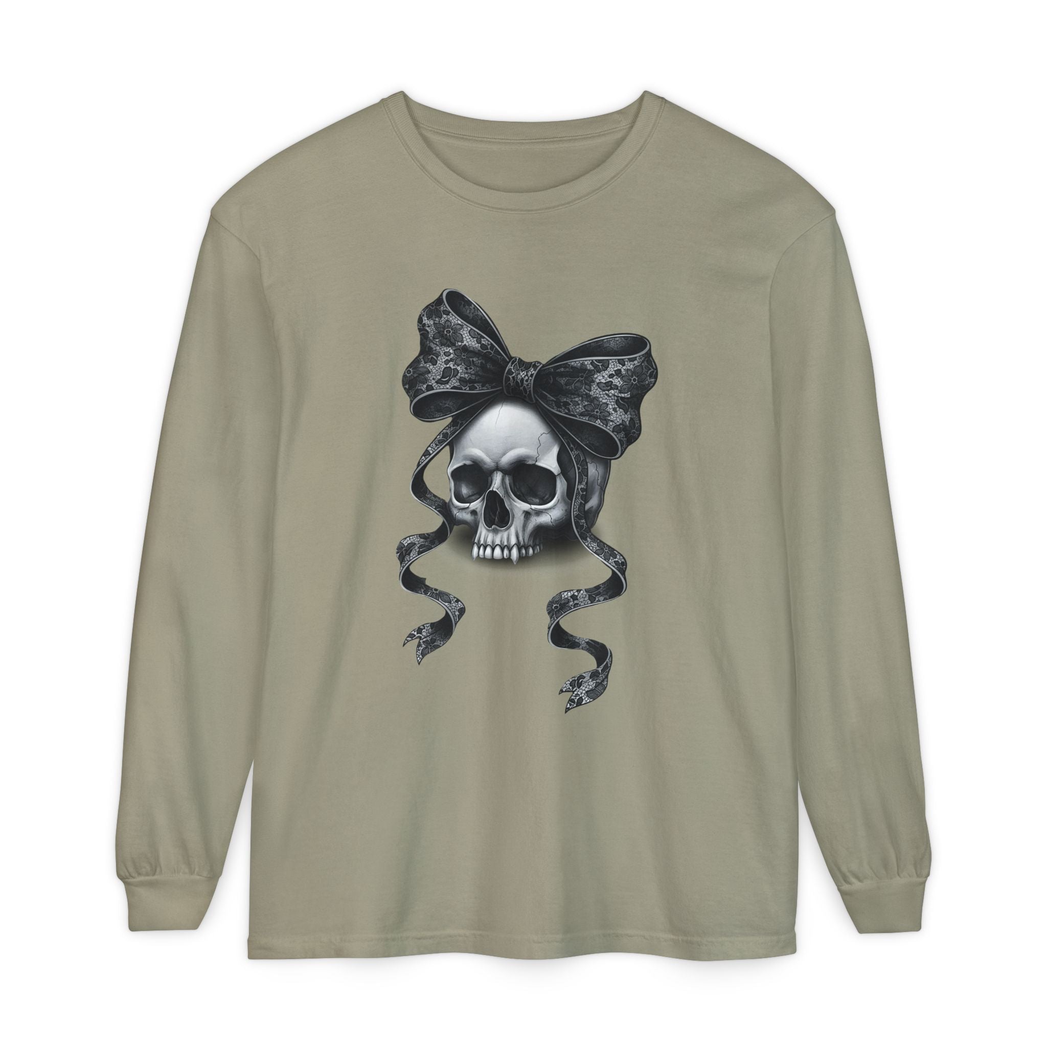 Gothmas Skull Bow Shirt | Dark Holiday Tee for Gothic Christmas Lovers