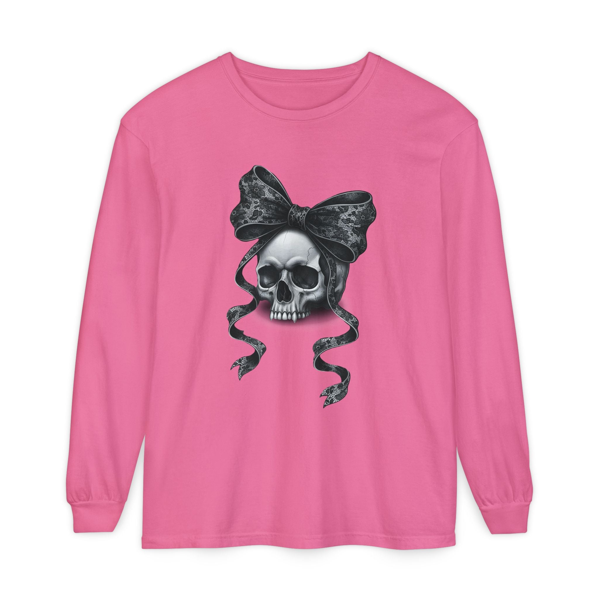 Gothmas Skull Bow Shirt | Dark Holiday Tee for Gothic Christmas Lovers