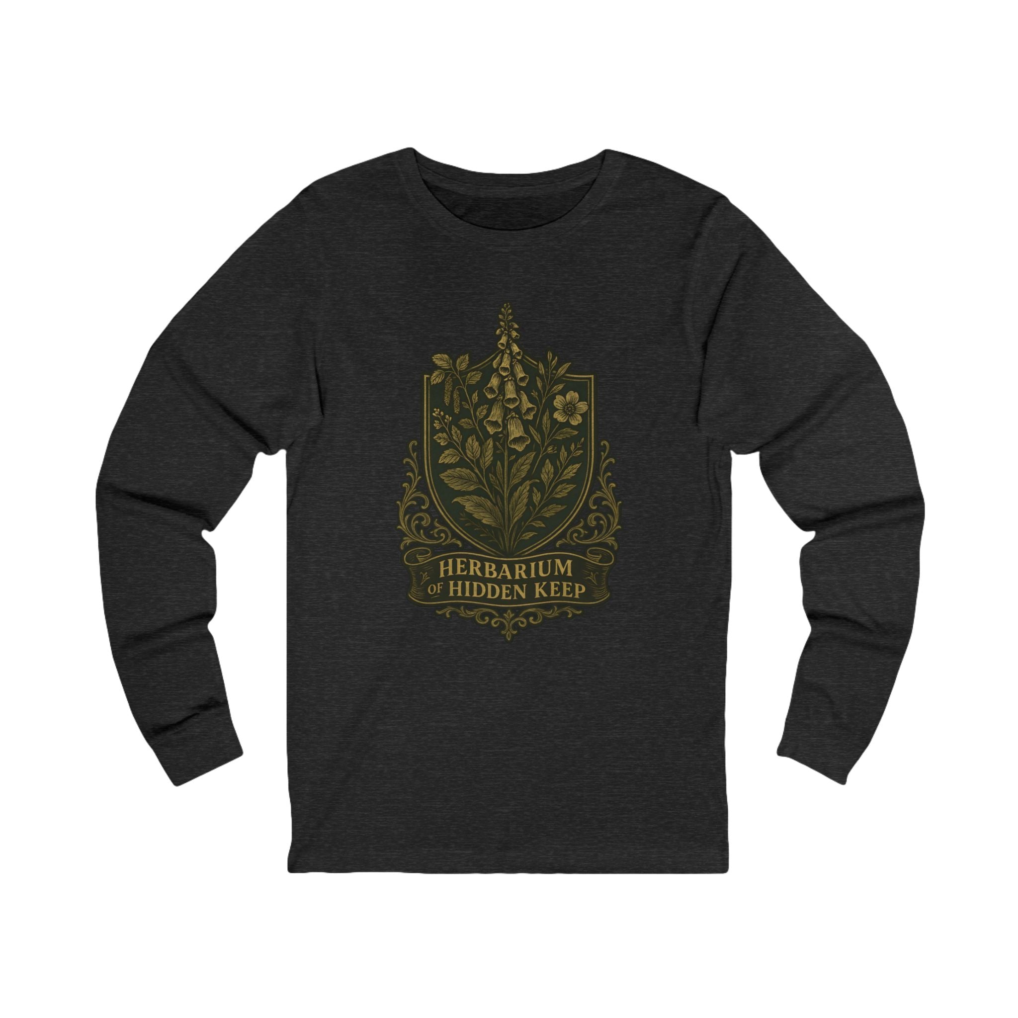Herbarium of Hidden Keep Medieval Botanical | Castlecore Clothes Long Sleeve Shirt