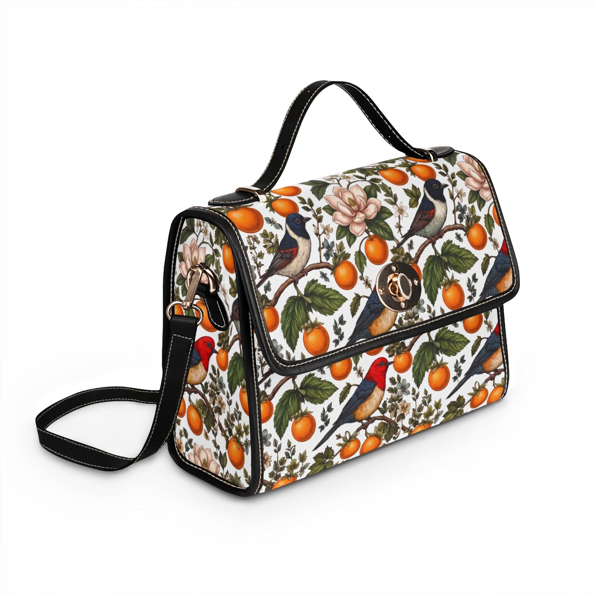 Garden Songbird | Citrus Bloom Canvas Purse Printify