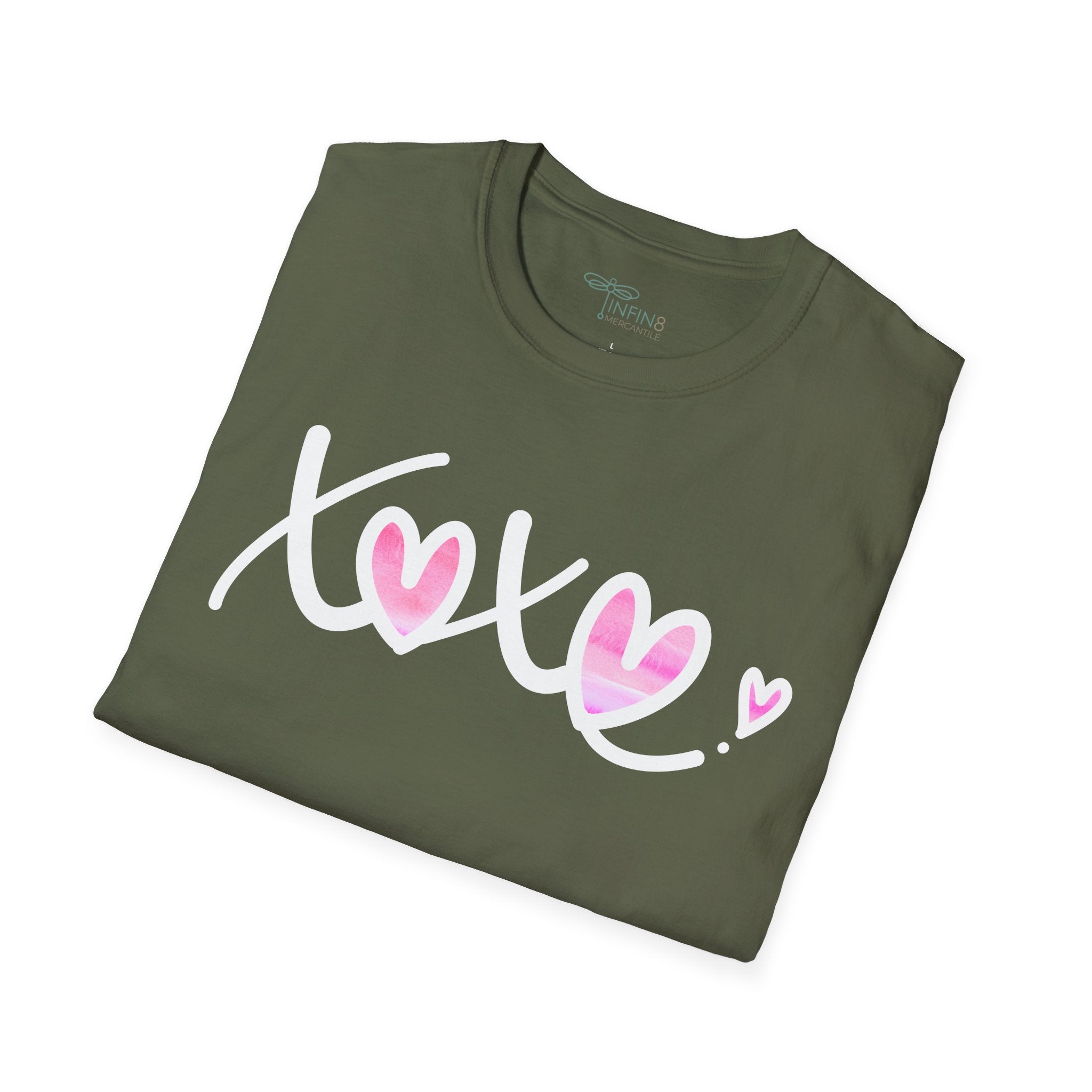 Valentines Day Shirt XOXO | Hugs and Kisses Gift for Her Pink Heart Shirt