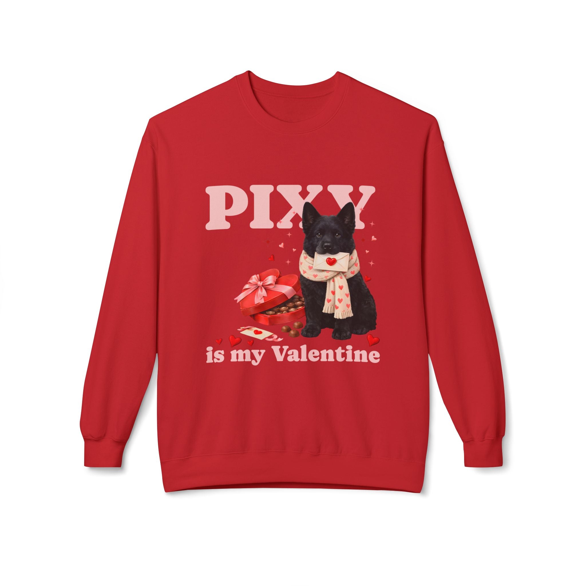 Matching Dog and Owner Valentine Outfit | Black German Shepherd Pullover Sweatshirt and Dog Hoodie Set