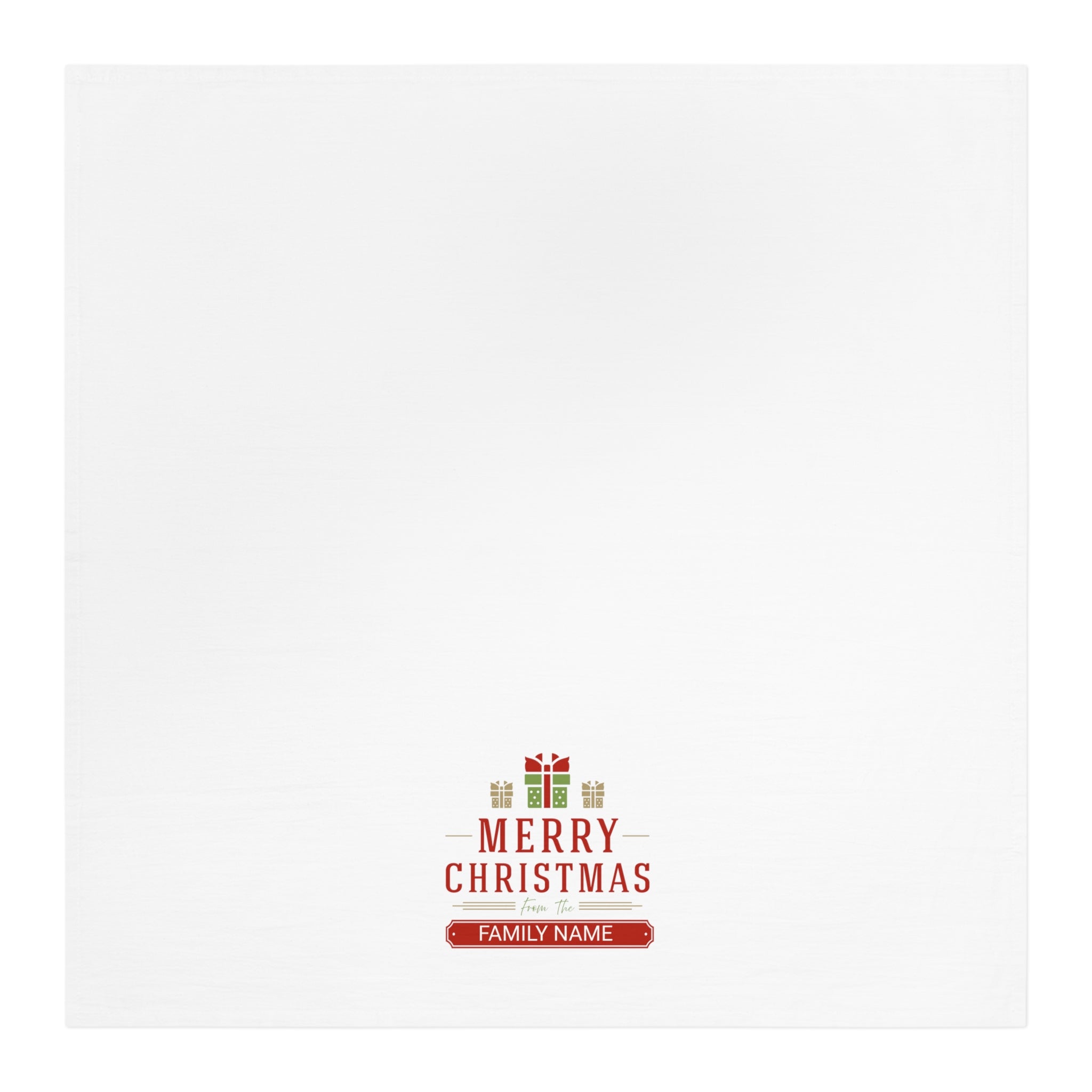 Personalized Christmas Tea Towel, Holiday Kitchen Décor, Custom Gift, Family Name Towel, Festive Home Accessory