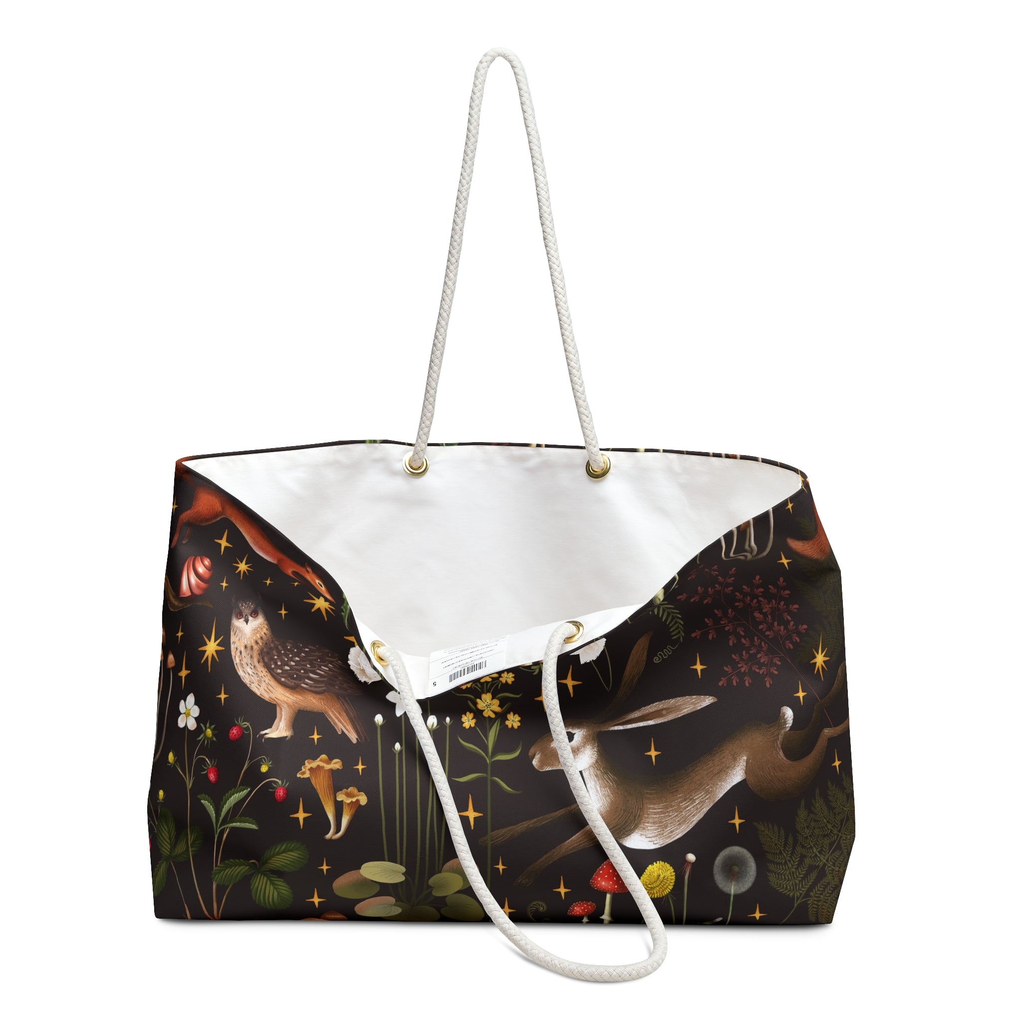 Midnight Woodland Revery Weekender Tote Bag Oversized