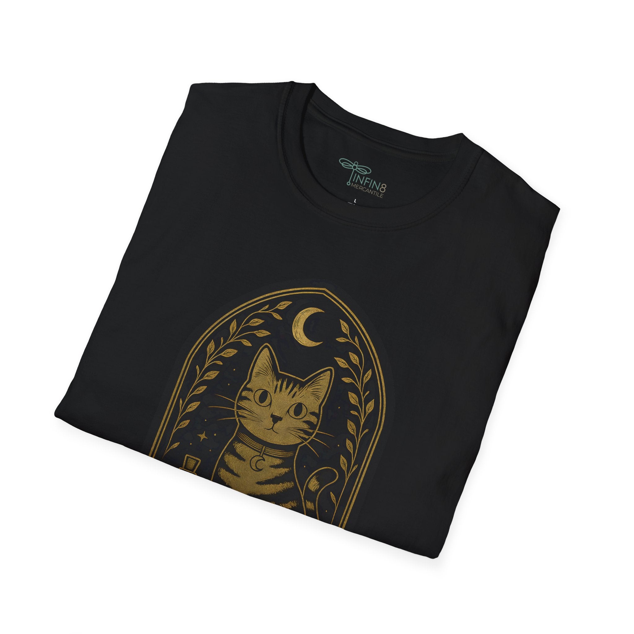 Feline Elixirs T-Shirt | Striped Cat Alchemy Graphic Tee for Mystical Pet Lovers