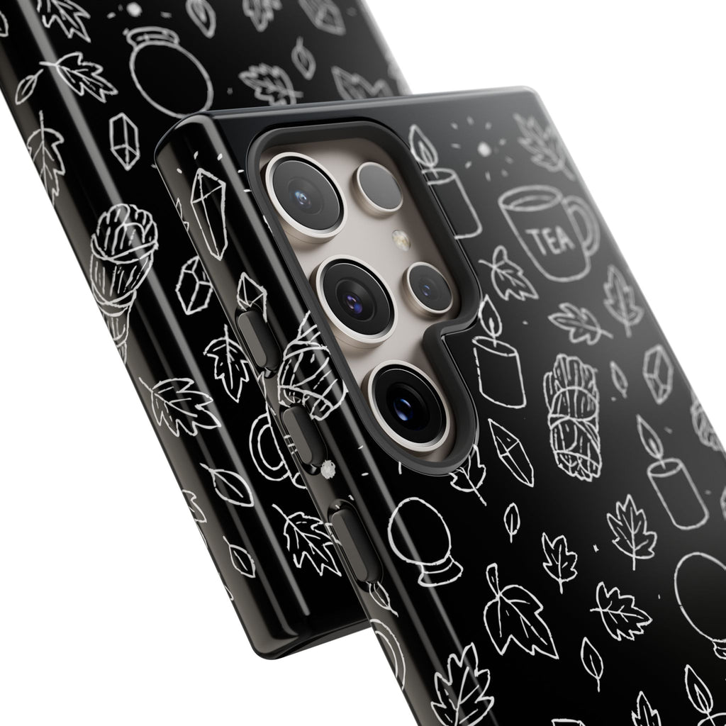 Spiritual Doodles Case, Crystal Phone case, Spiritual Doodles Case - Tough Case for Crystals Lovers, Gift for Her, Witch Decor, Phone Vibes