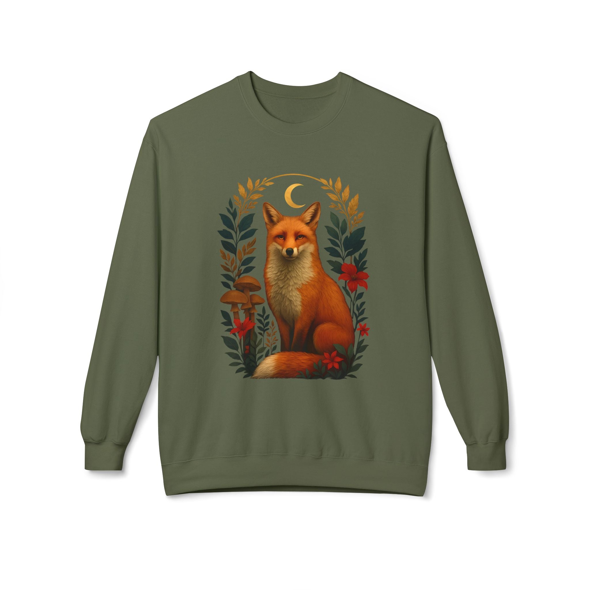 Woodland Red Fox Pullover | Woodland Creatures Sweatshirt for Nature Lovers