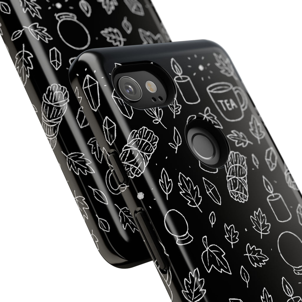 Spiritual Doodles Case, Crystal Phone case, Spiritual Doodles Case - Tough Case for Crystals Lovers, Gift for Her, Witch Decor, Phone Vibes