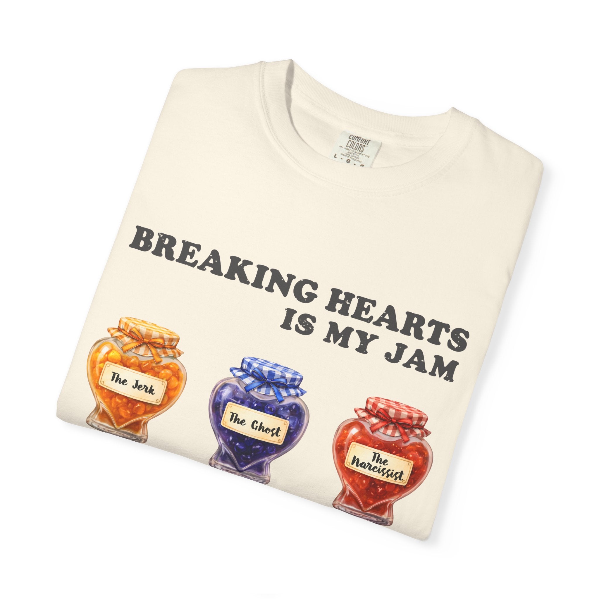 Valentines Day Shirt Comfort Colors Breaking Hearts Is My Jam T-Shirt | Anti Valentine Jam Jars Graphic Tee