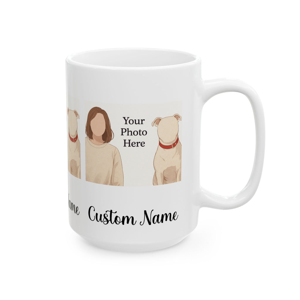 Custom Pet Photo Mug | Personalized Dog & Cat Lover 15oz Coffee Mug Gift