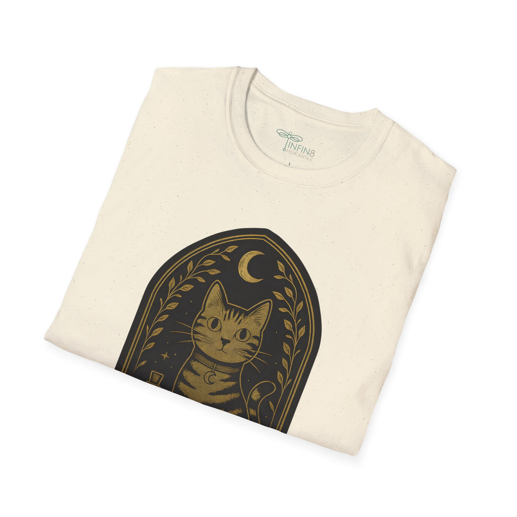 Feline Elixirs T-Shirt | Striped Cat Alchemy Graphic Tee for Mystical Pet Lovers