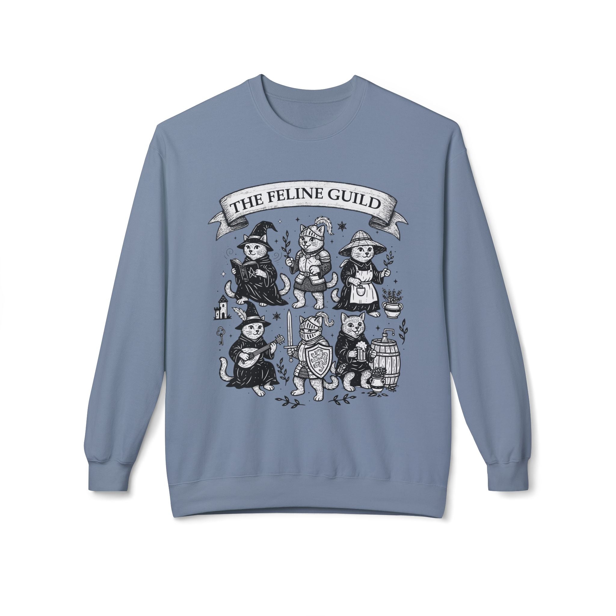 The Feline Court Medieval Cat Sweatshirt | Castlecore Pullover