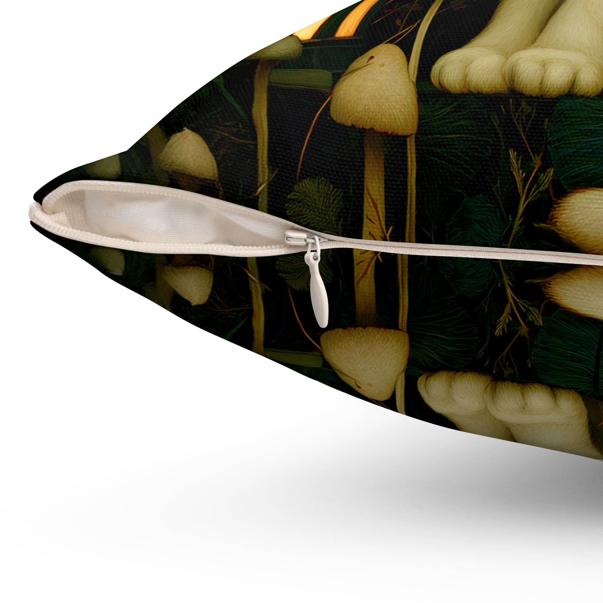 The Moonlit Cat Pillow | The Forest Garden Collection Mystical Kitty Throw Cushion for Cozy