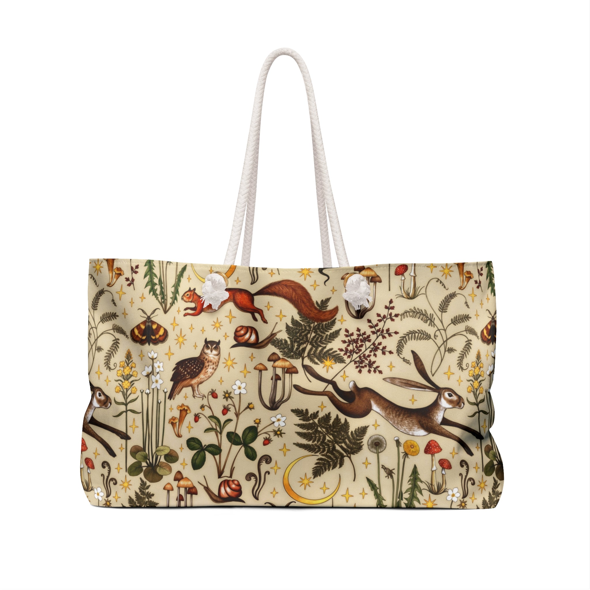 Woodland Meadow Light Weekender Tote Bag Oversized