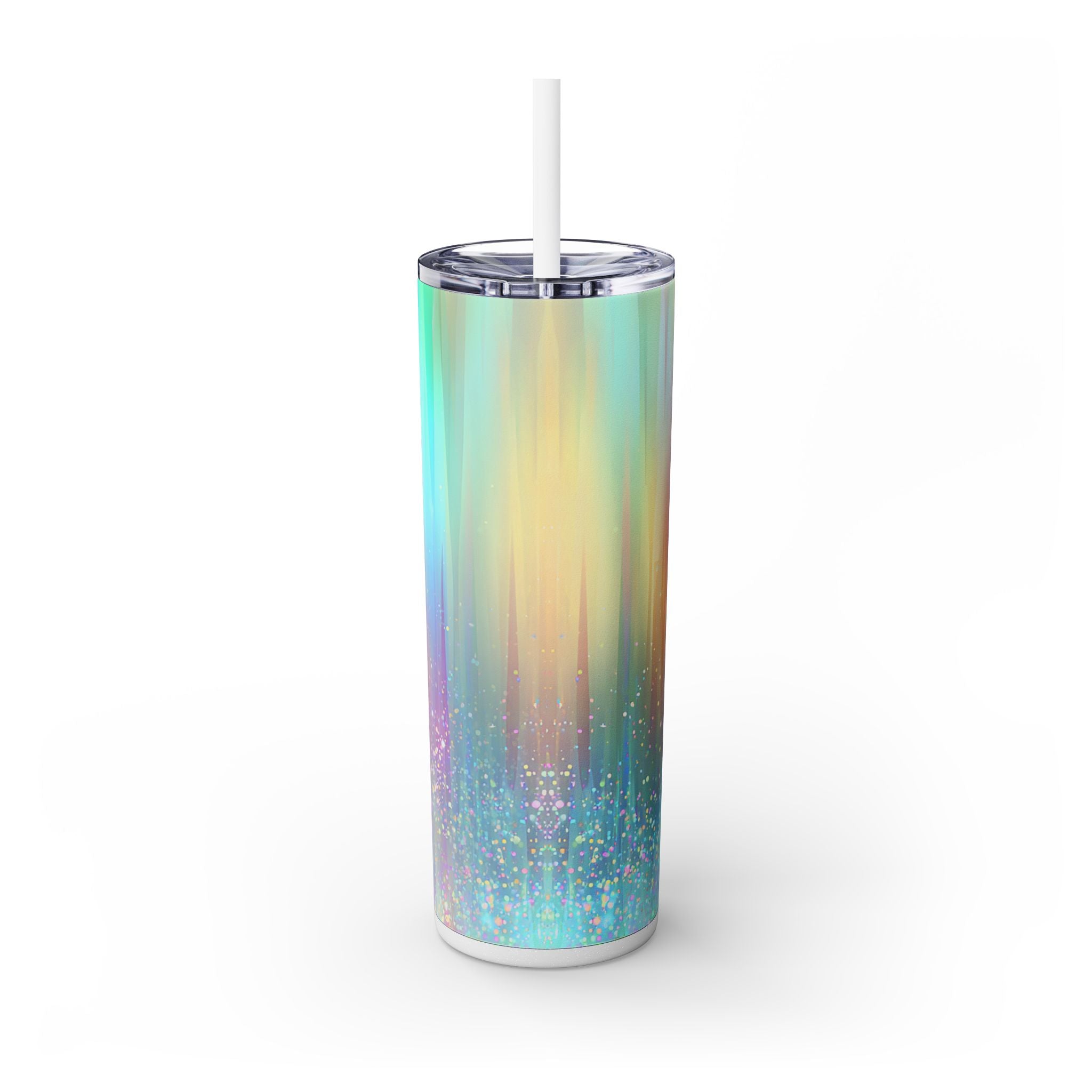 Personalized Iridescent Glitter Tumbler 20oz | Custom Name Cup Valentine Gift with Saying