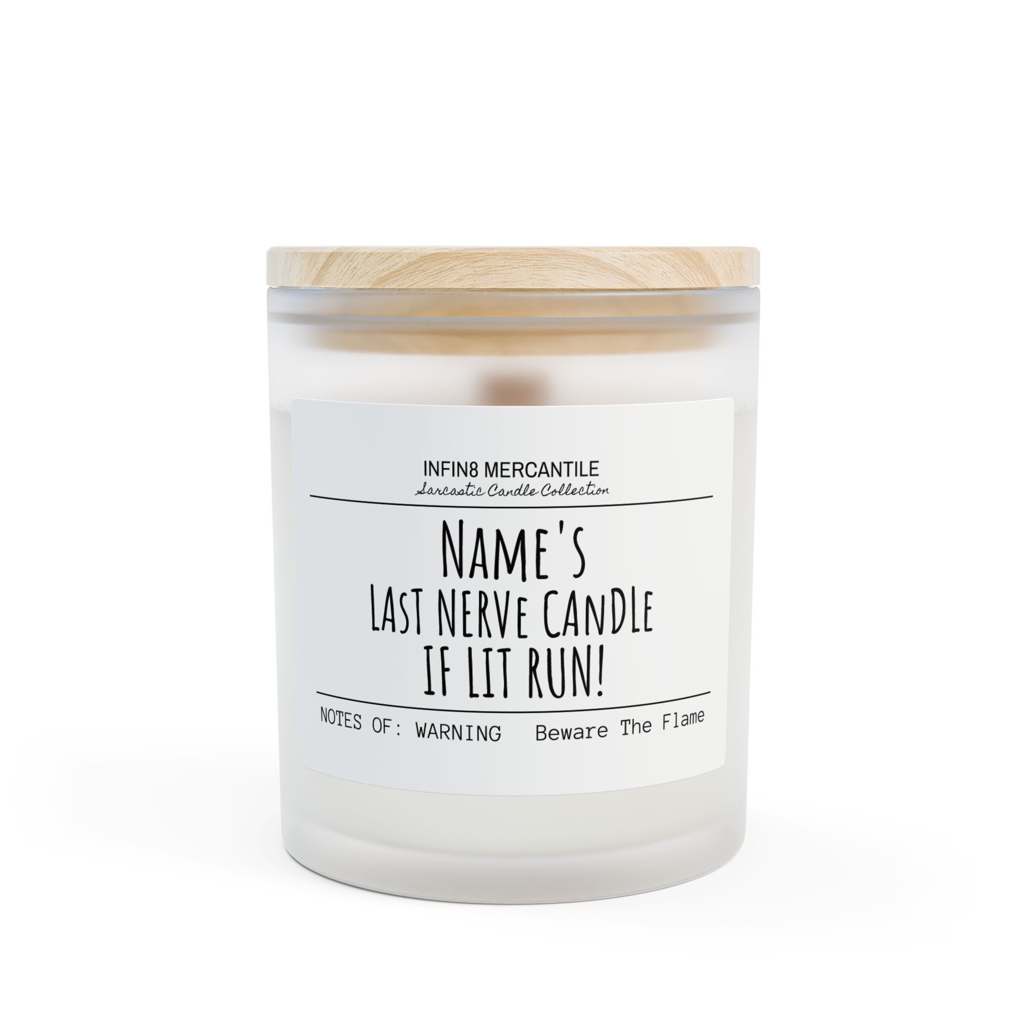 Personalized Funny Stress Relief Candle: "Stressor Removal in Progress", Wood Wick