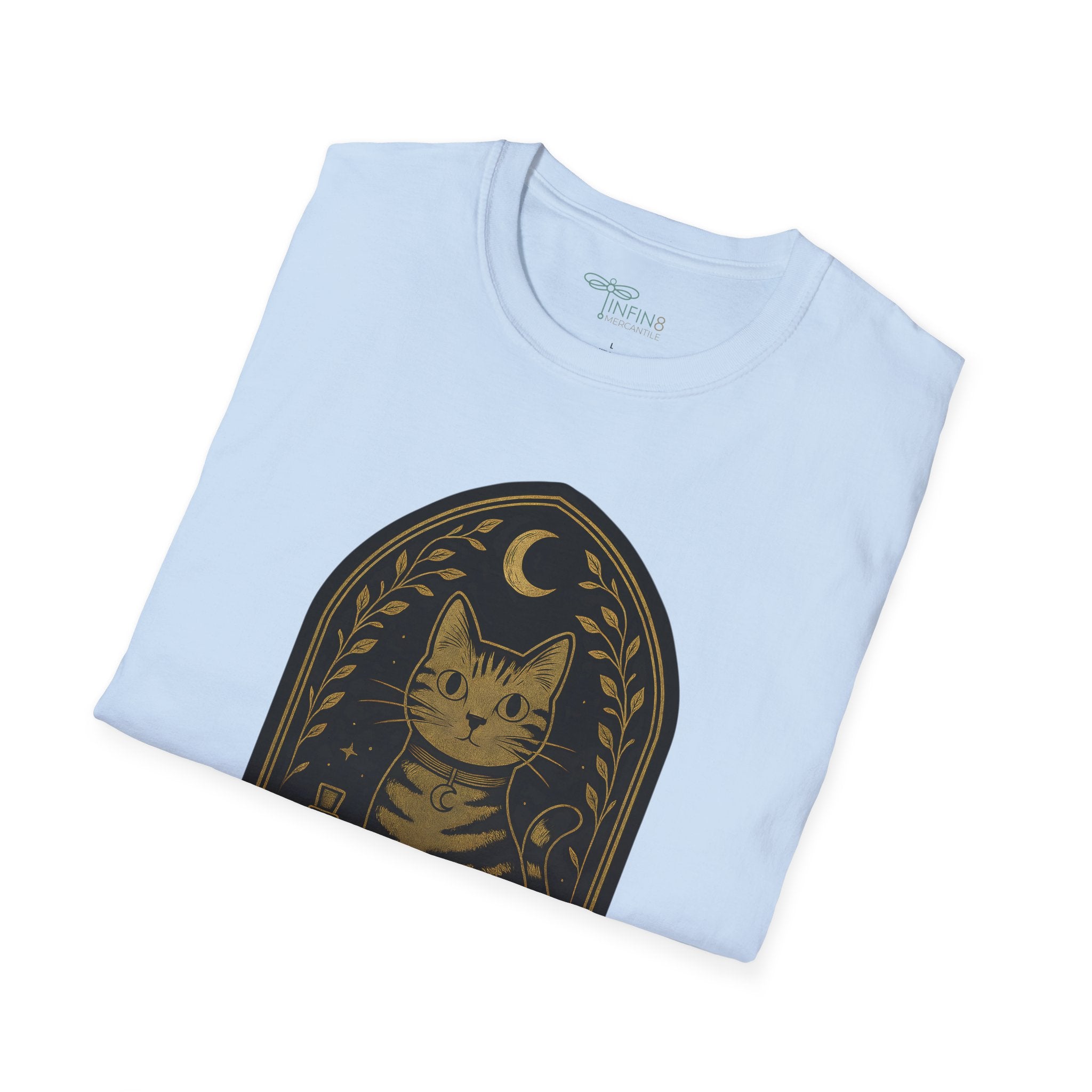 Feline Elixirs T-Shirt | Striped Cat Alchemy Graphic Tee for Mystical Pet Lovers