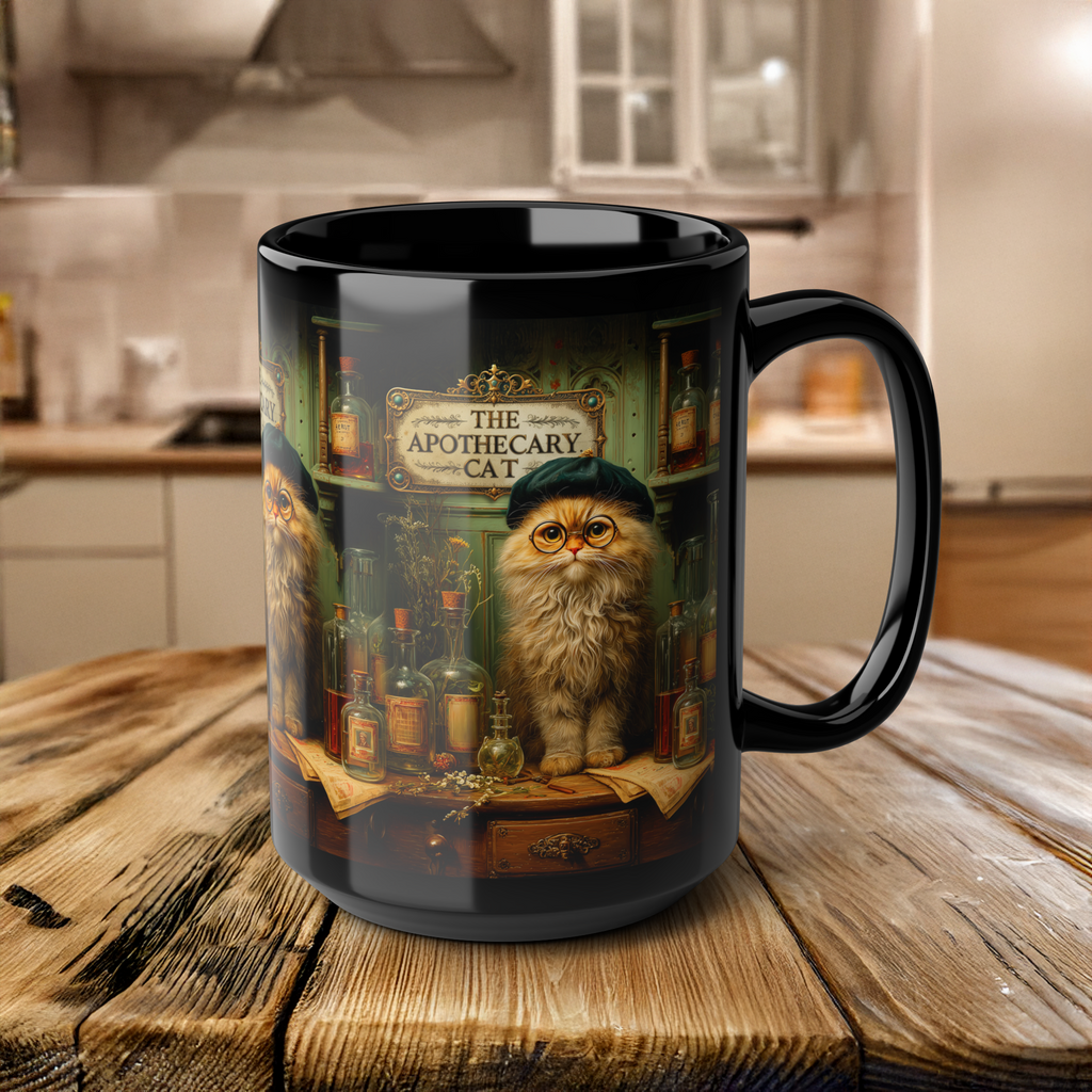 The Apothecary Cat Mug | The Forest Garden Striped Cat Lover Gift