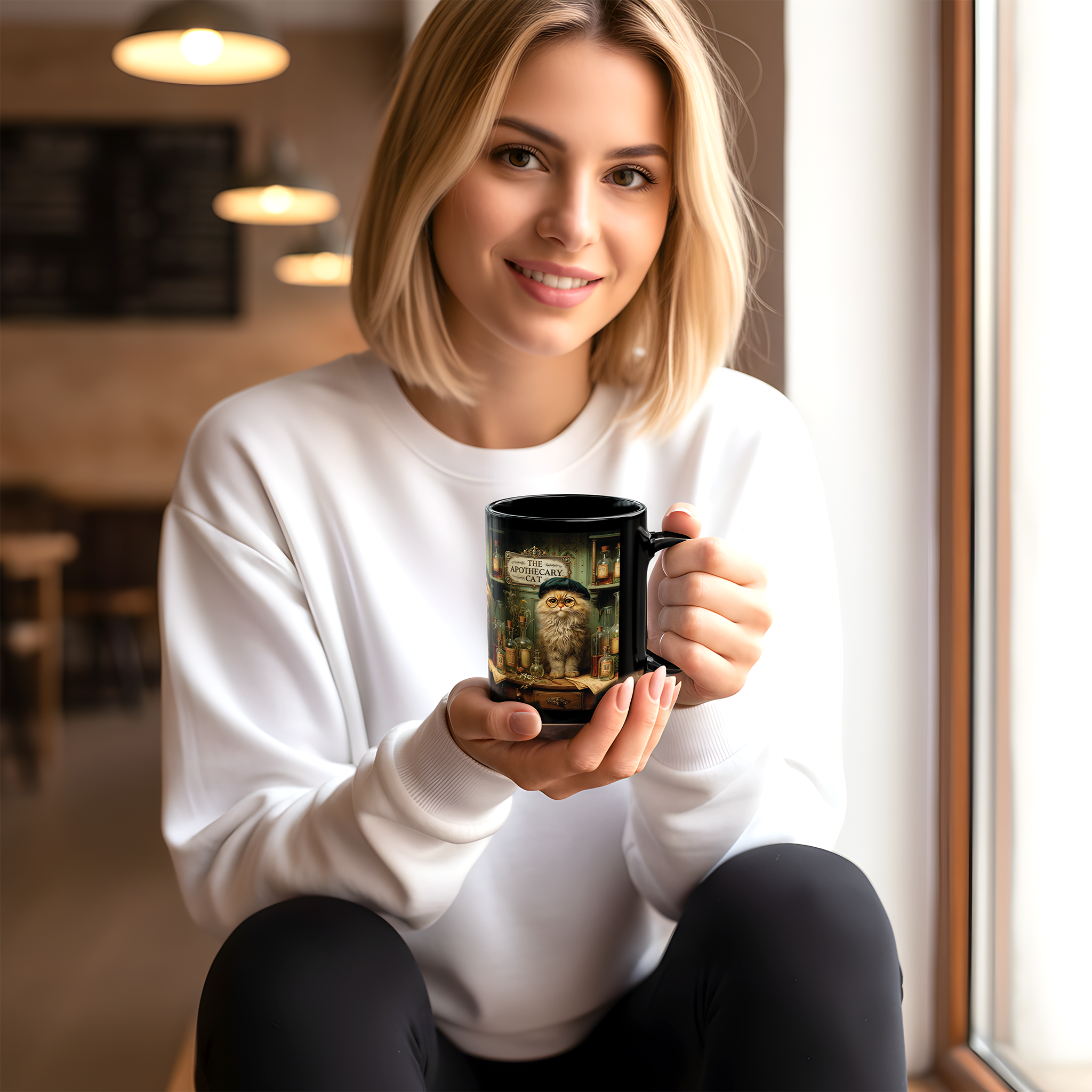 The Apothecary Cat Mug | The Forest Garden Striped Cat Lover Gift