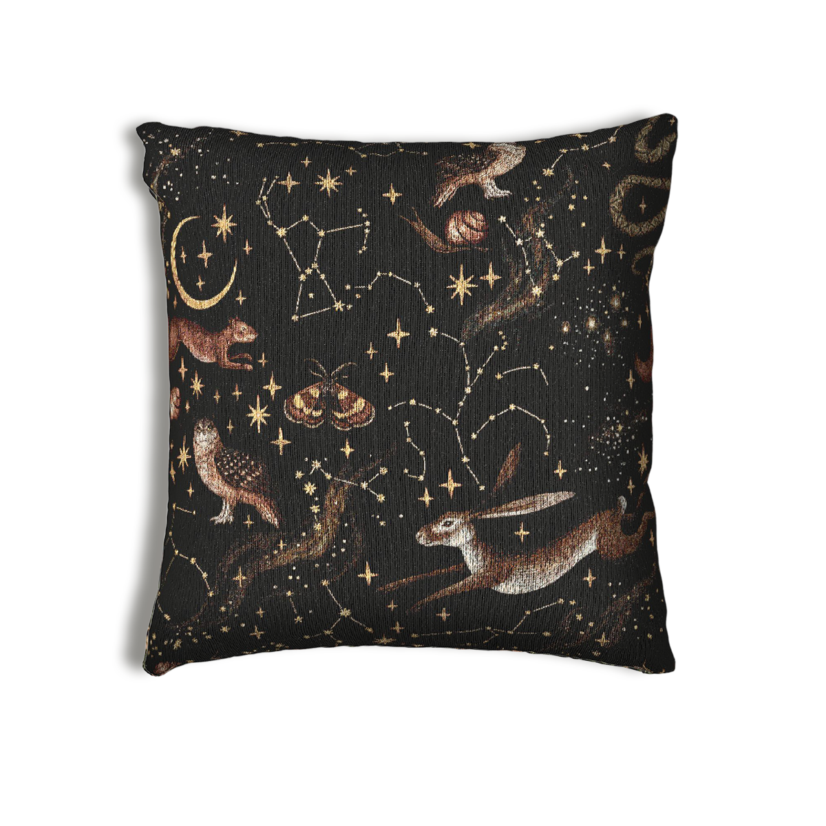 Celestial Woodland Drift Woven Pillow