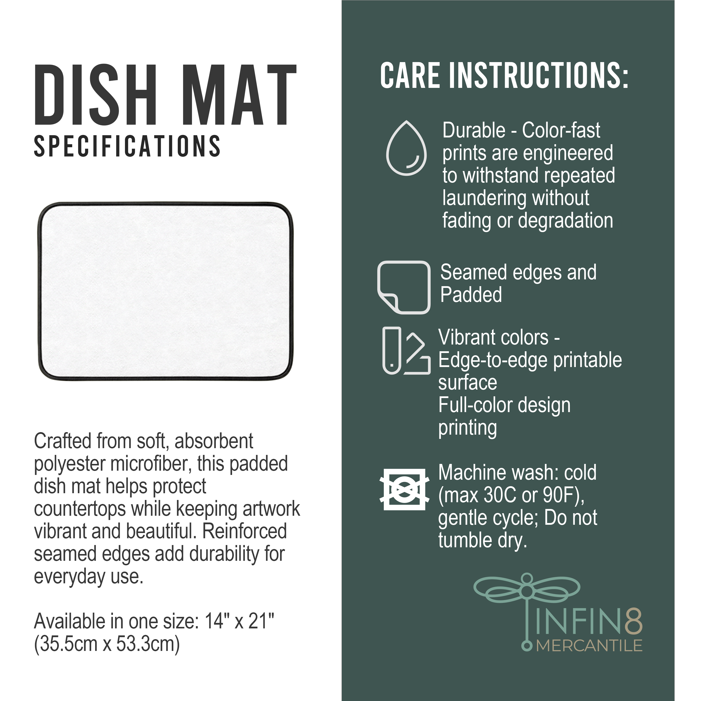 Thistle & Wing | Indigo Bloom Dish Mat Printify