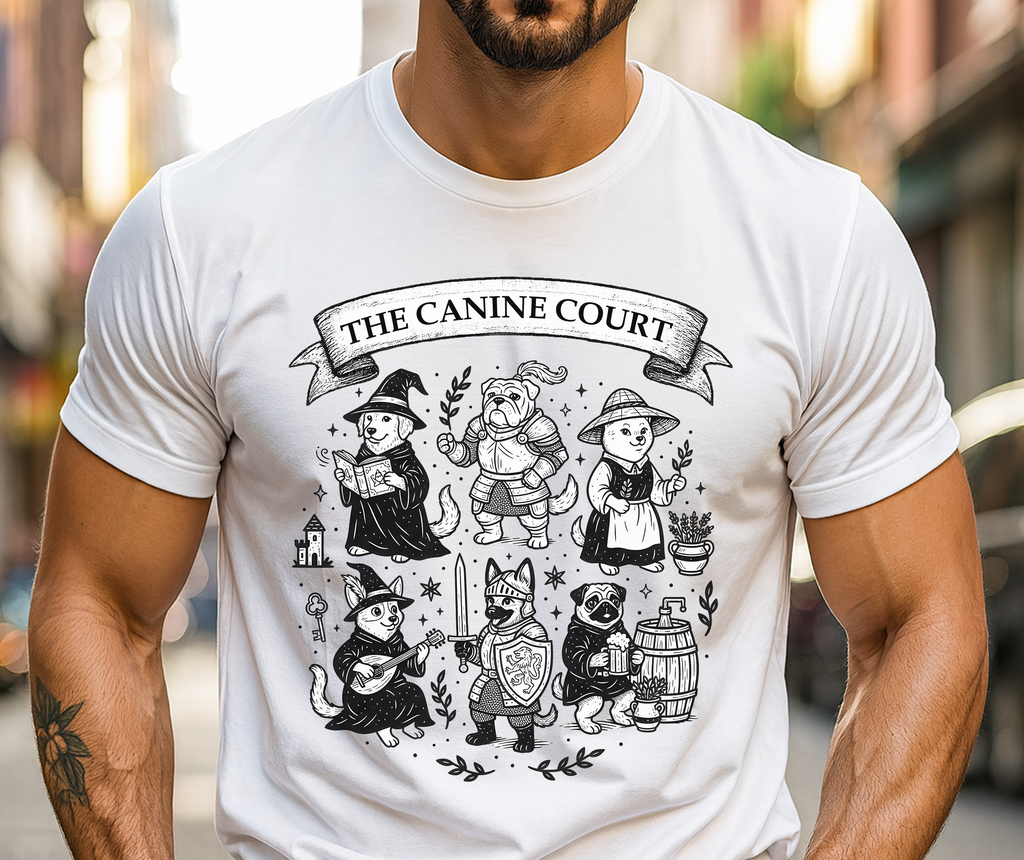 The Canine Court Medieval Dog Shirt | Castlecore Fantasy Dog Lover Gift