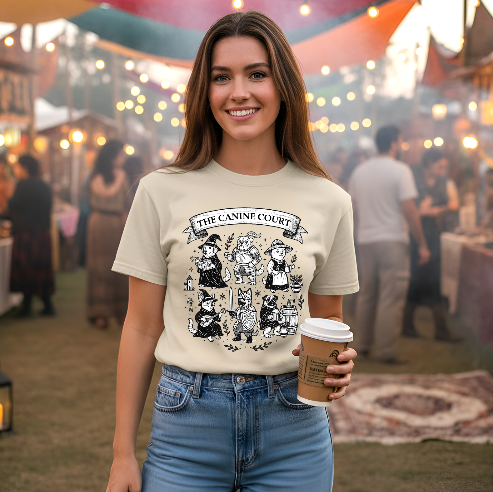 The Canine Court Medieval Dog Shirt | Castlecore Fantasy Dog Lover Gift