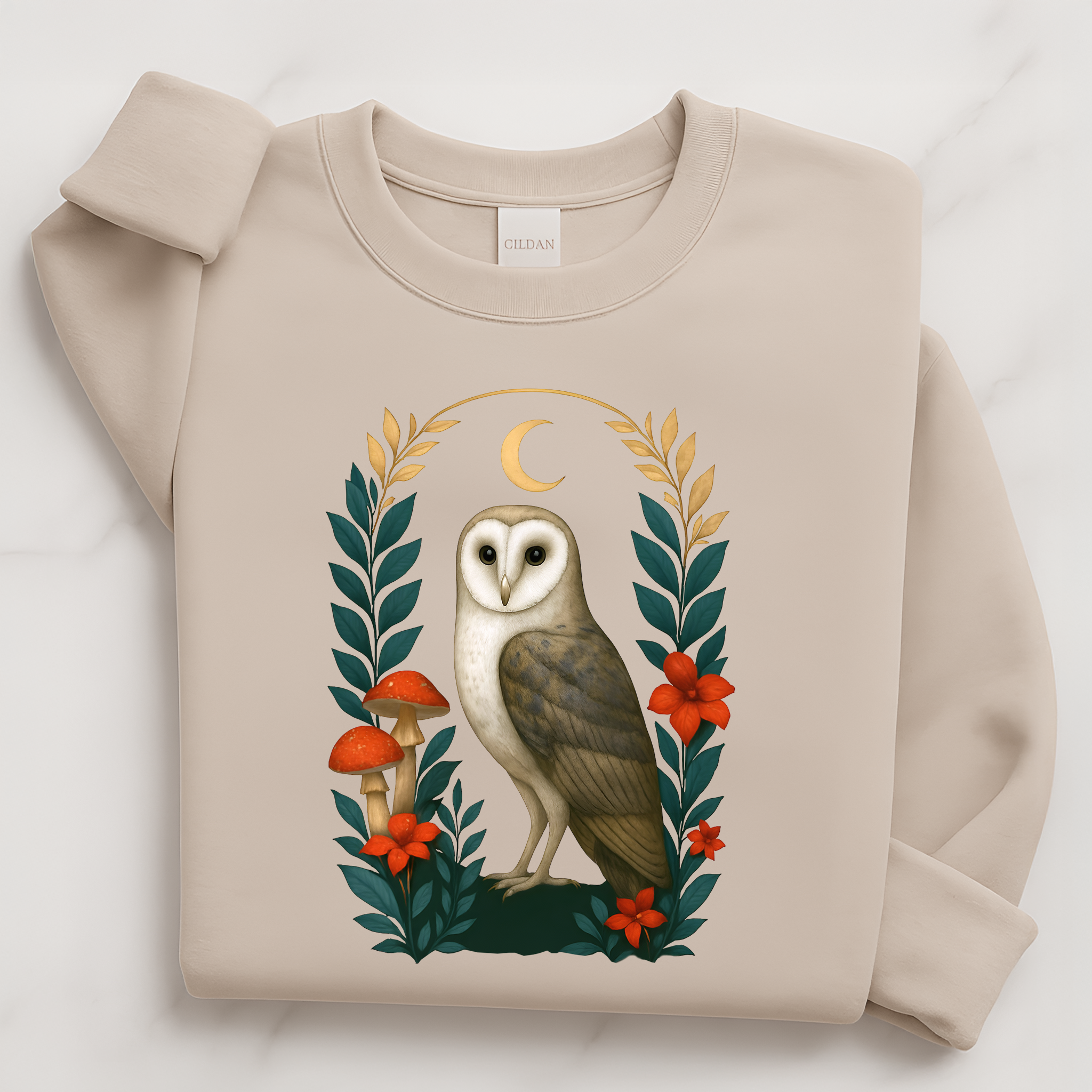 Barn Owl Pullover | Woodland Creatures Bird Sweatshirt for Nature Lovers