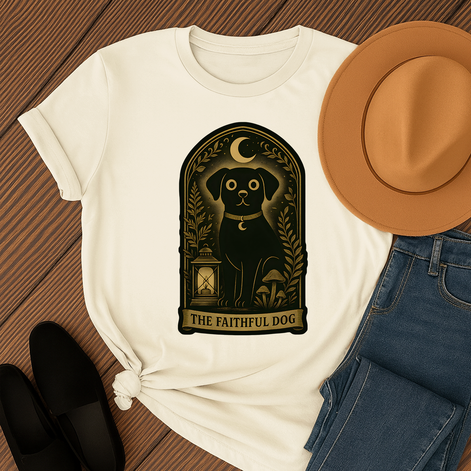 The Faithful Dog T-Shirt | The Forest Garden Collection Black Lab Pet Lover Tee