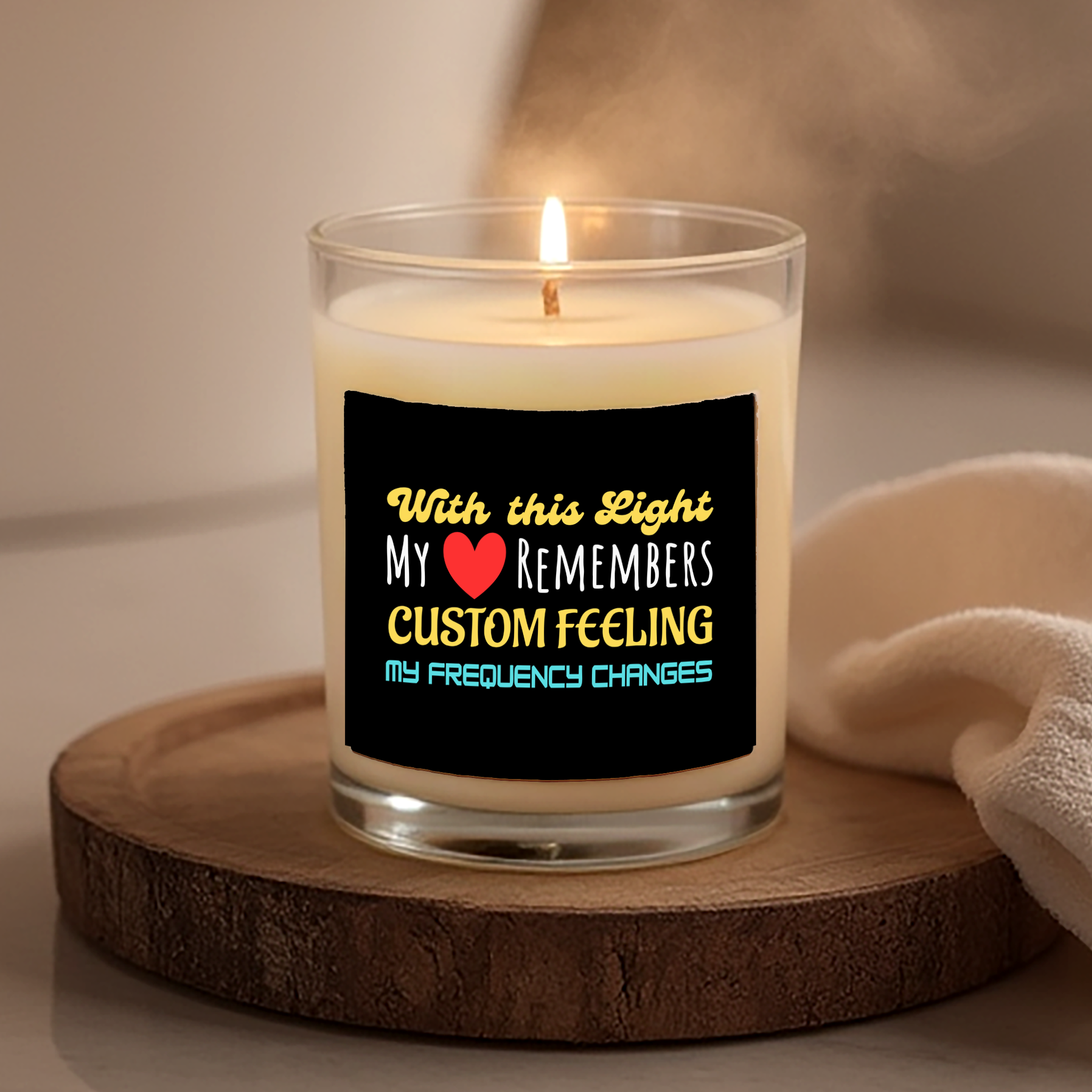 Personalized Frequency Candle | Meditation Gift for Her Home Fragrance