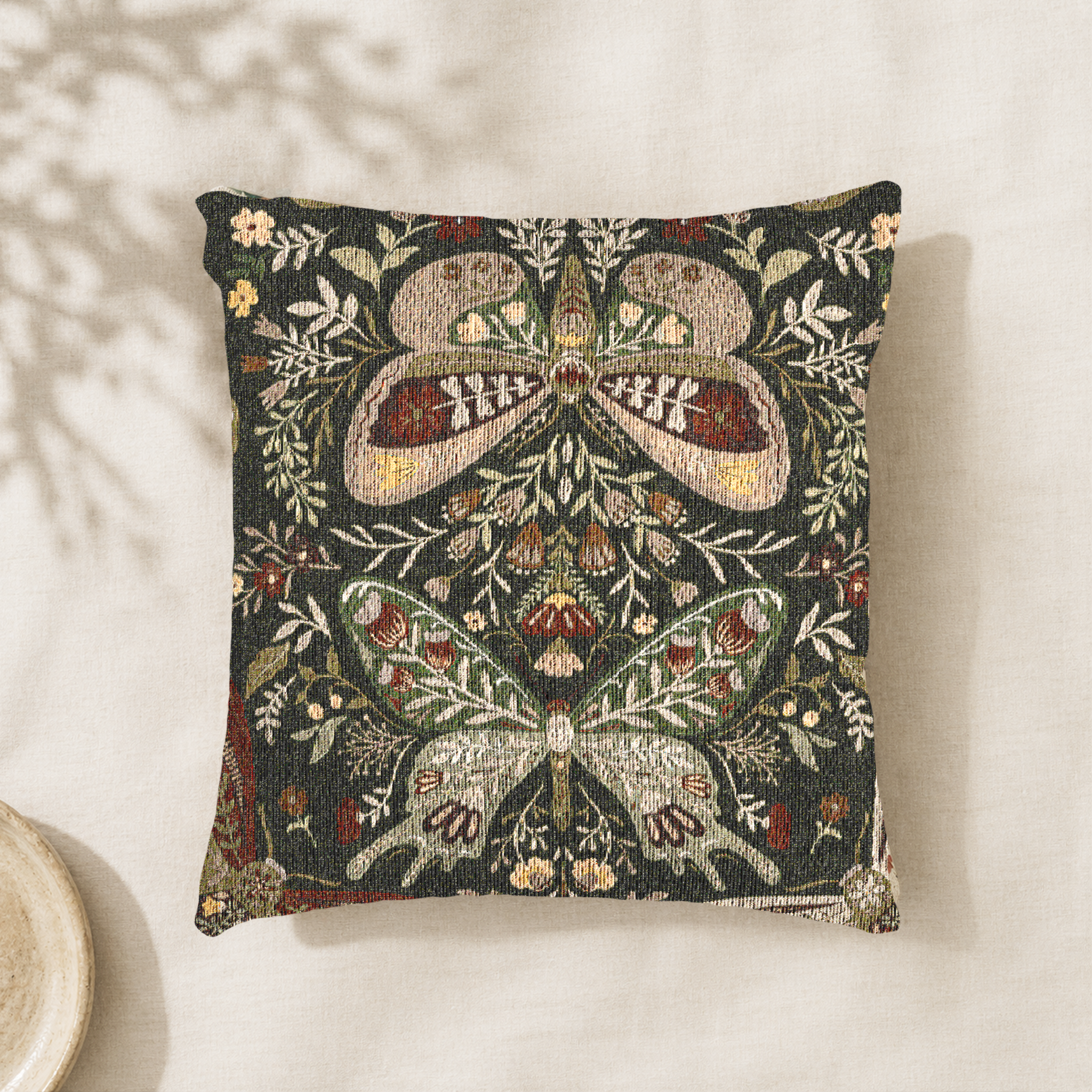 Moth Botanica | Verdant Meadow Woven Pillow Printify