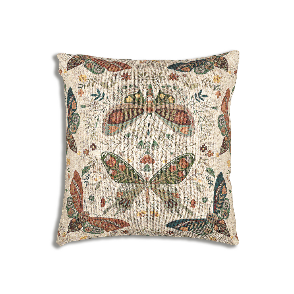 Moth Botanica | Wildflower Garden Woven Pillow Printify