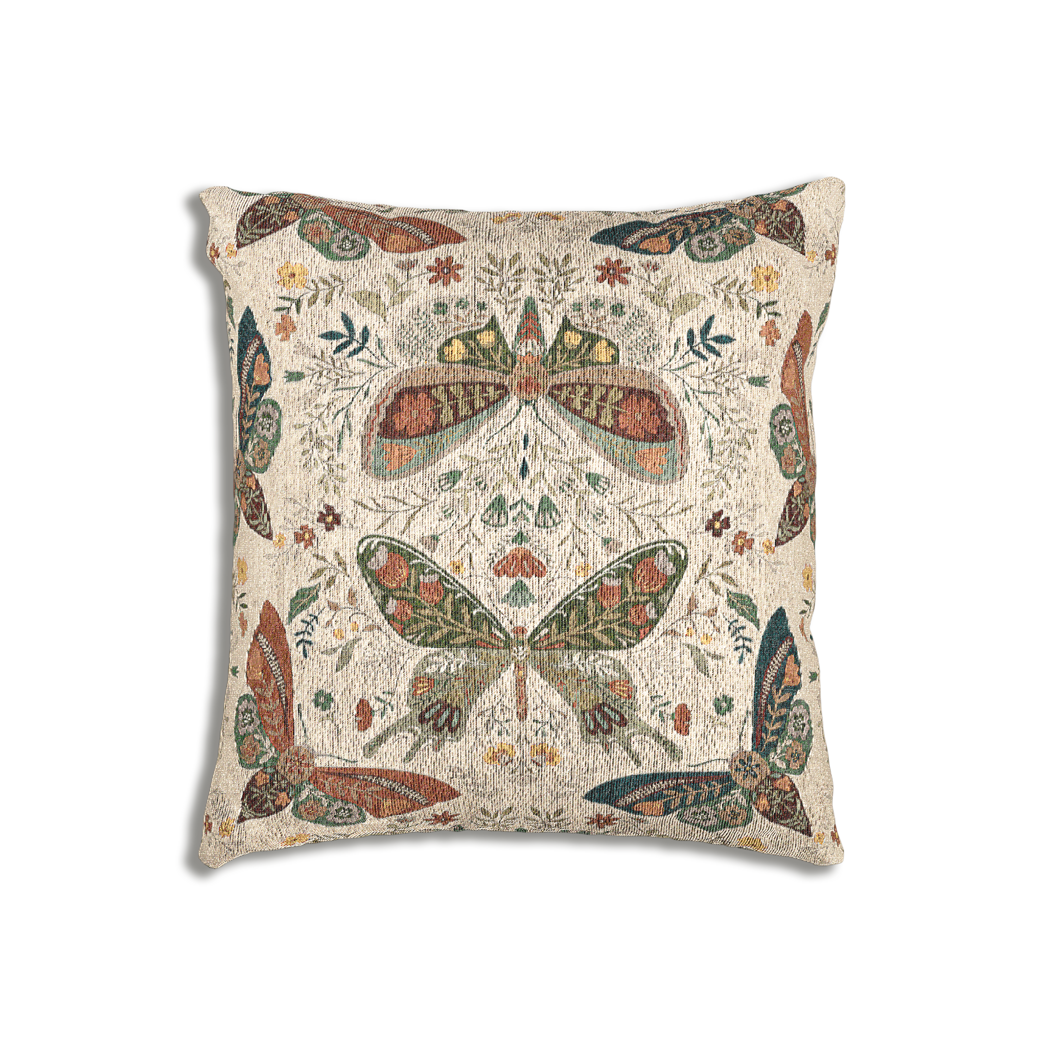 Moth Botanica | Wildflower Garden Woven Pillow Printify