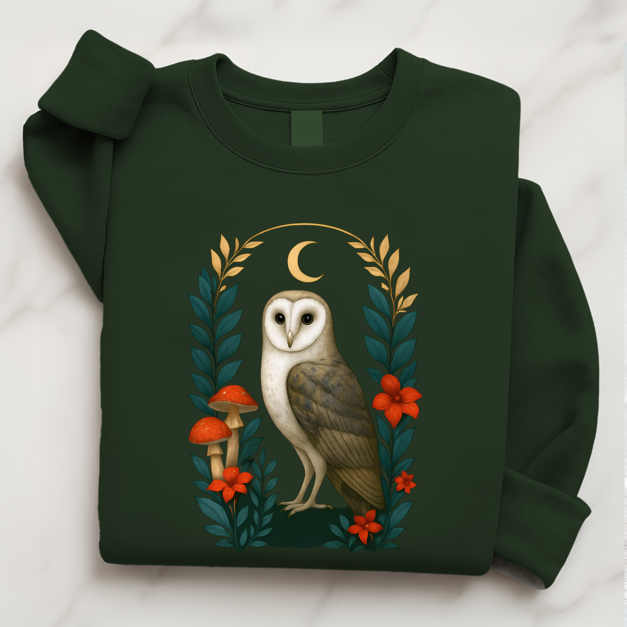 Barn Owl Pullover | Woodland Creatures Bird Sweatshirt for Nature Lovers