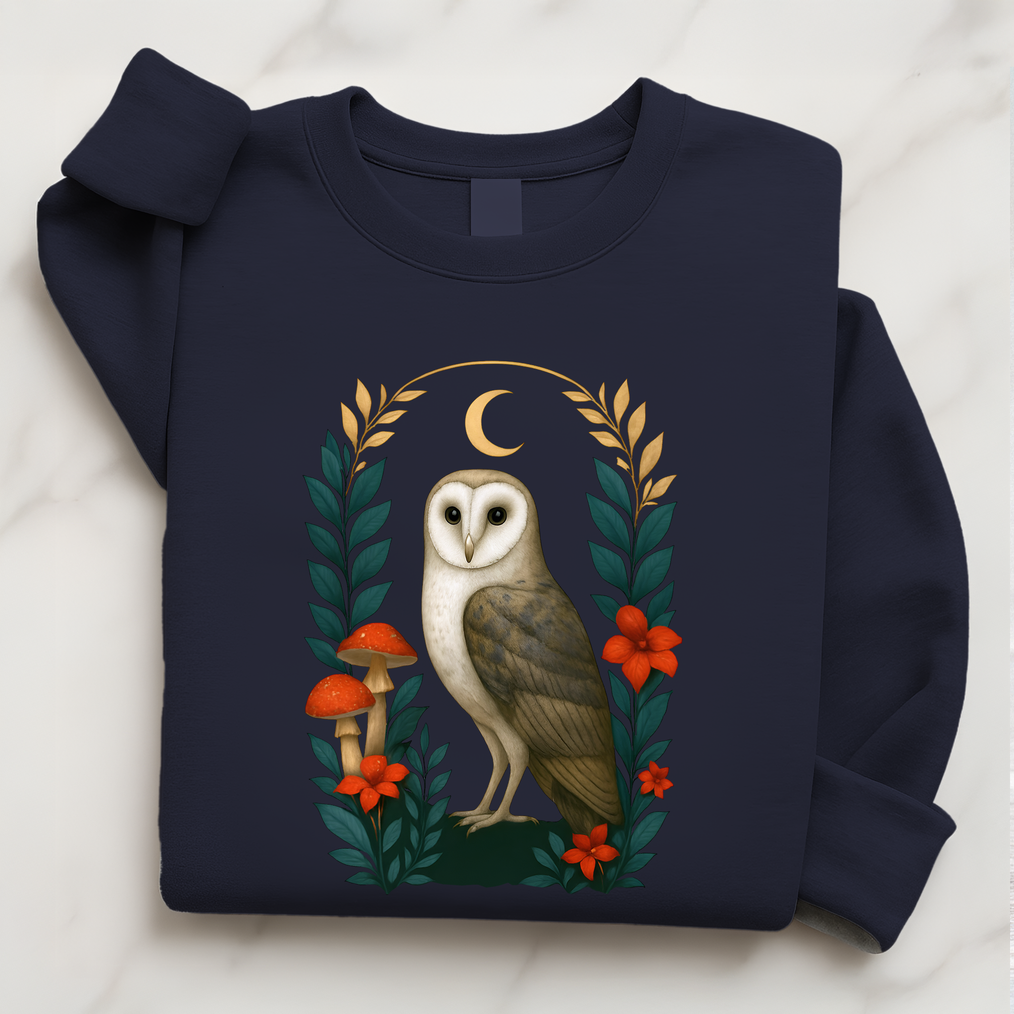 Barn Owl Pullover | Woodland Creatures Bird Sweatshirt for Nature Lovers