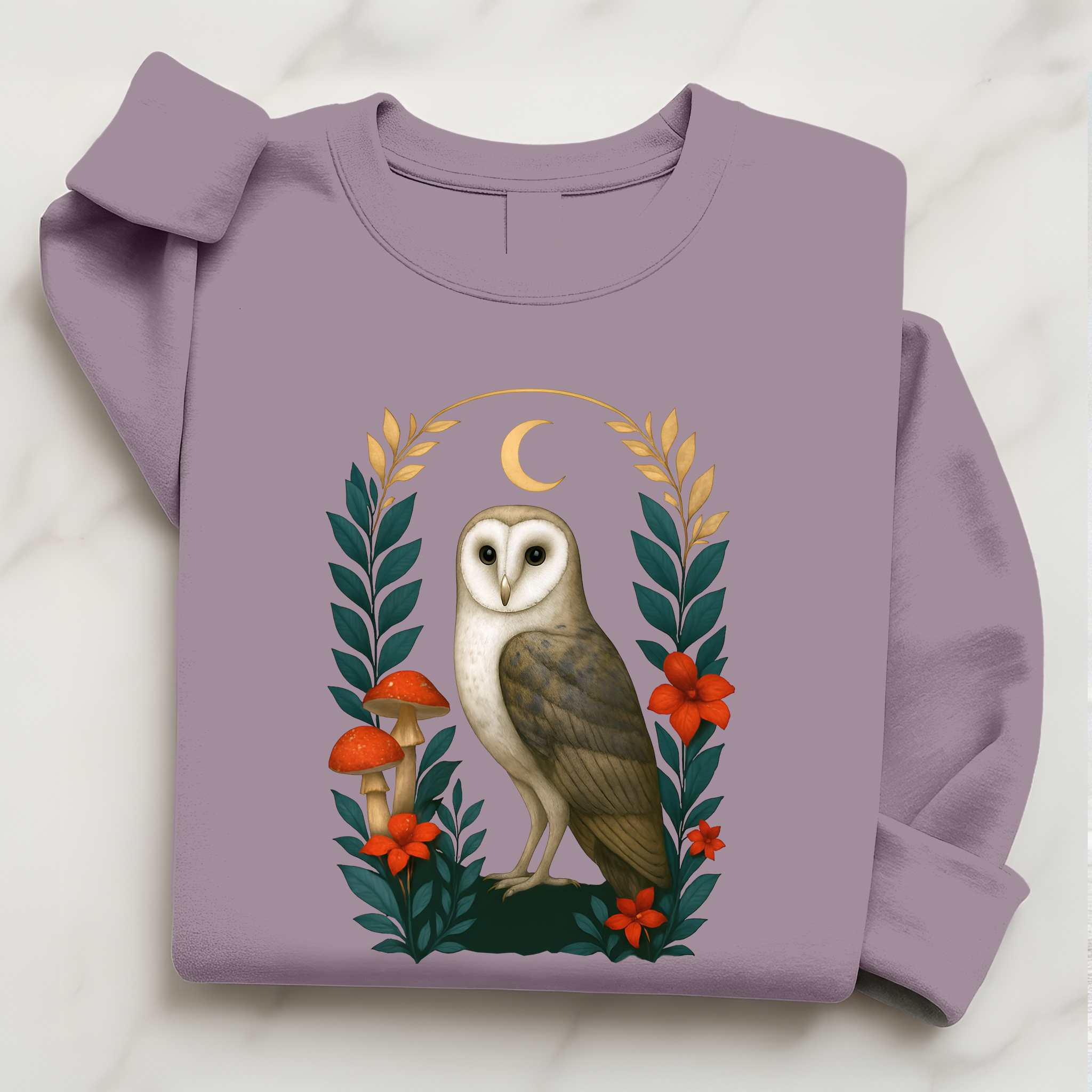 Barn Owl Pullover | Woodland Creatures Bird Sweatshirt for Nature Lovers