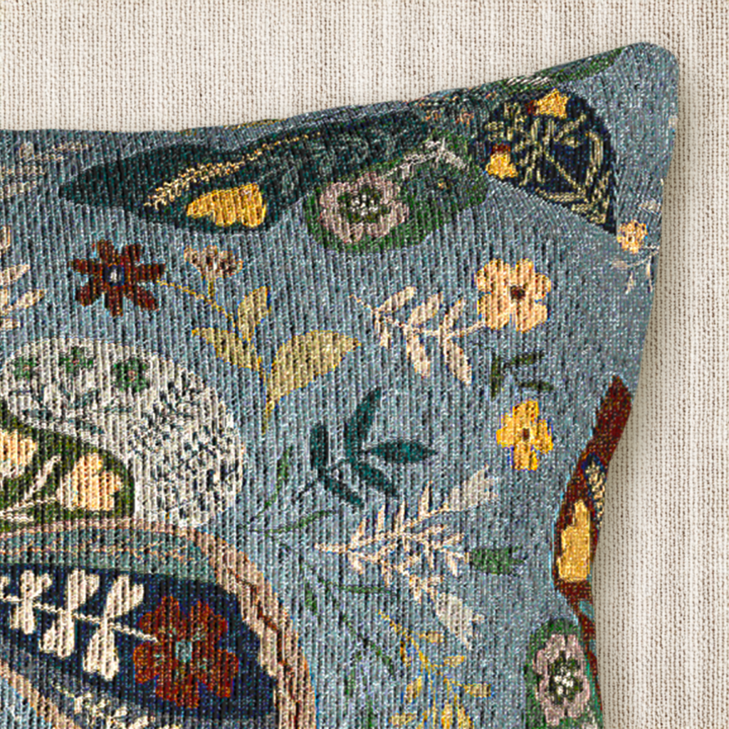 Moth Botanica | Midnight Sky Garden Woven Pillow Printify