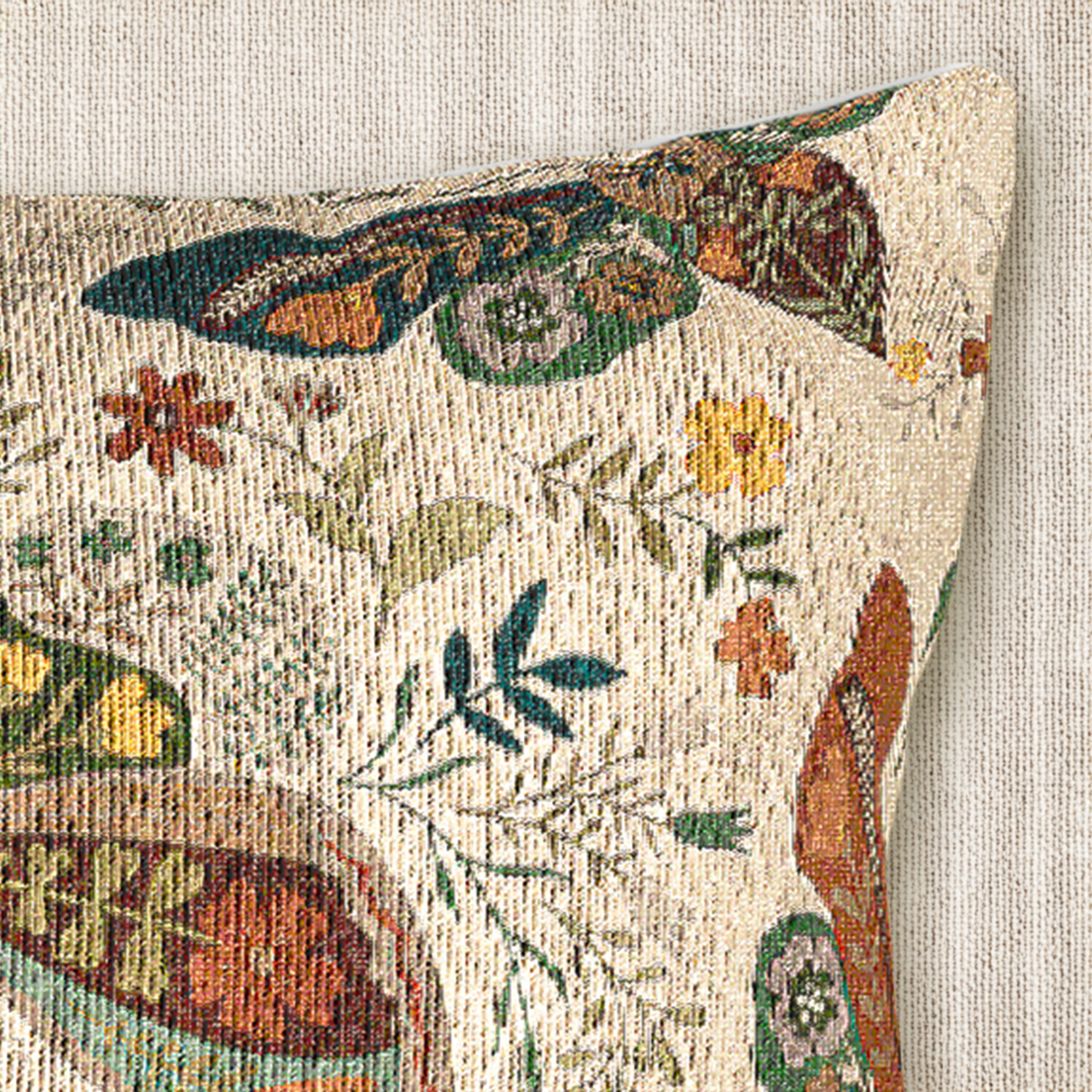 Moth Botanica | Wildflower Garden Woven Pillow Printify