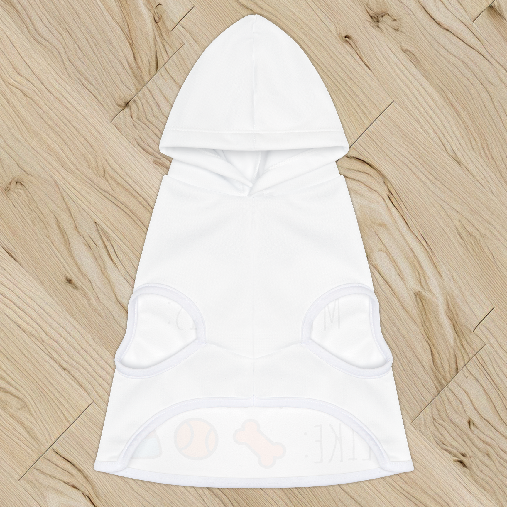 Dog Hoodie Personalized with Bone, Ball, and Food Bowl | Custom Dog Sweatshirt