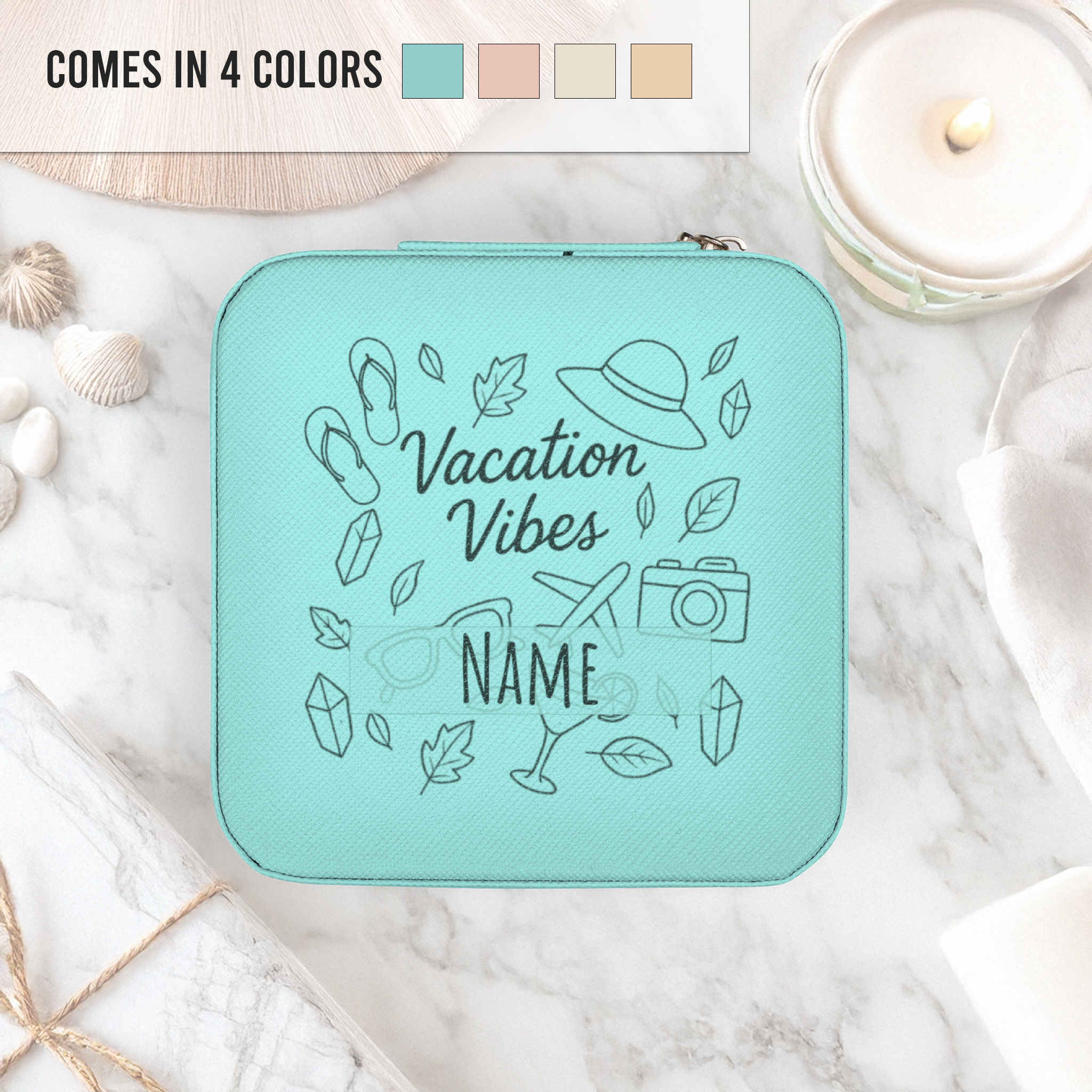 Luggage Personalized Jewelry Case | Bridesmaid Gift Travel Jewelry Box