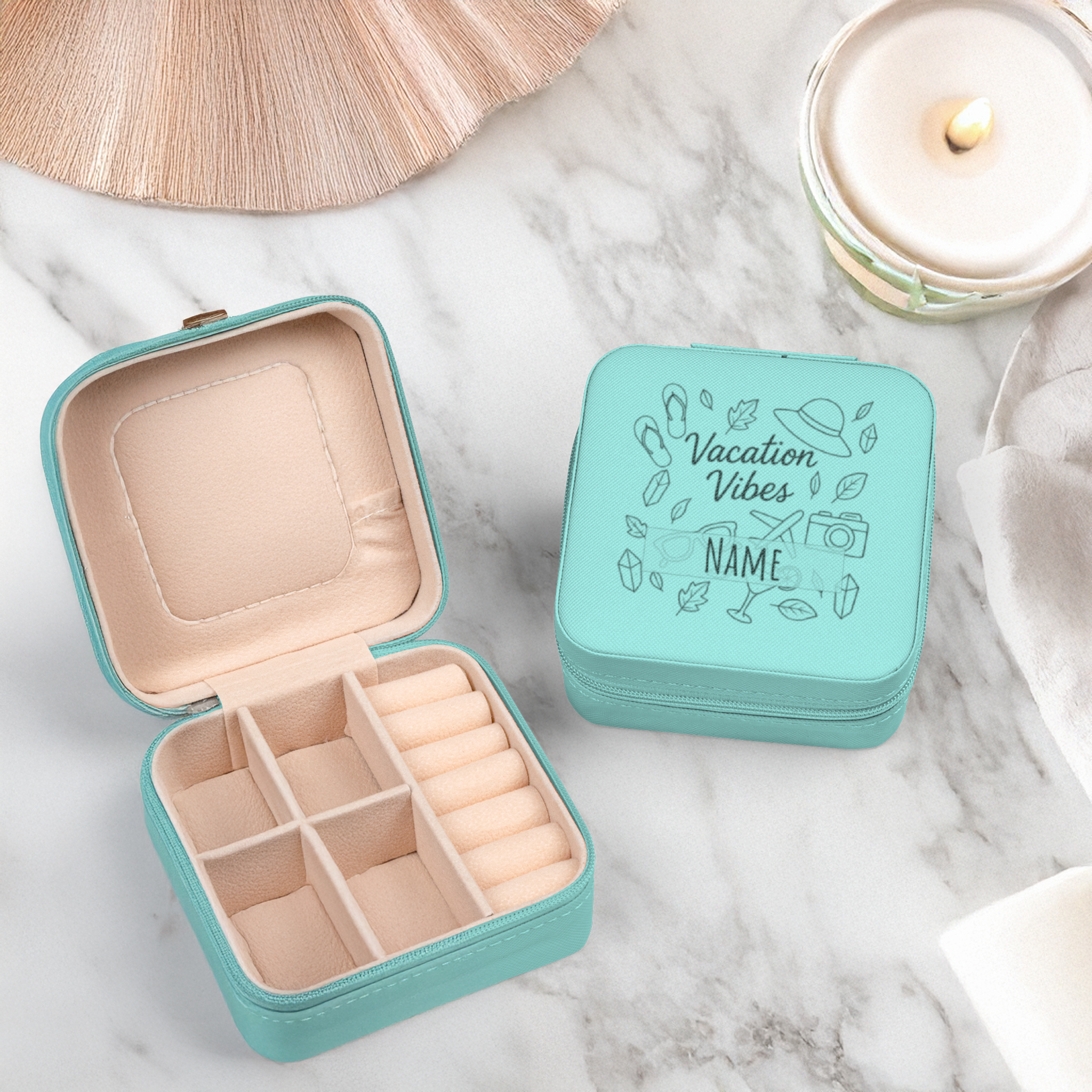 Luggage Personalized Jewelry Case | Bridesmaid Gift Travel Jewelry Box